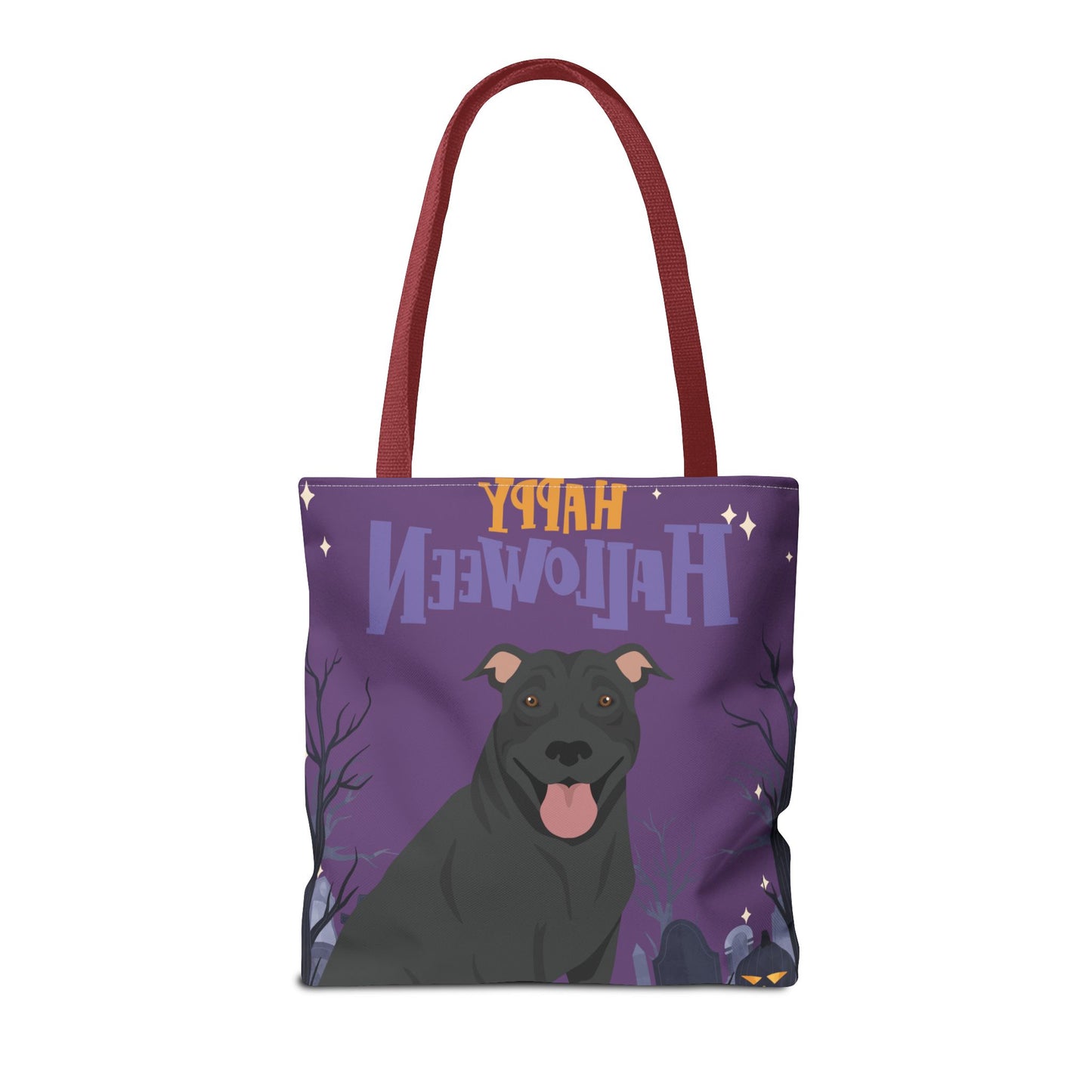 Pit Bull Dog Happy Halloween Tote Bag 16x16