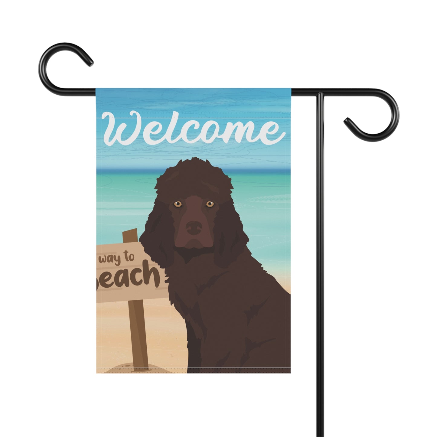 Irish Water Spaniel Dog Garden Flag