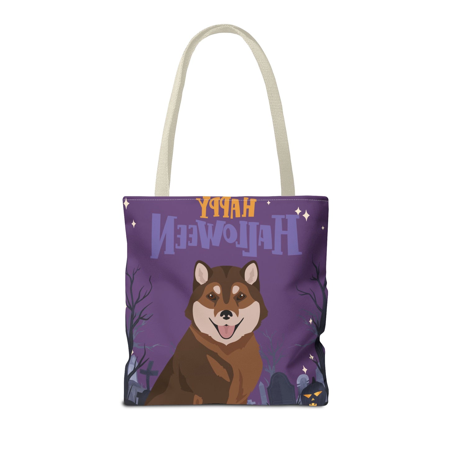 Hokkaido Dog Happy Halloween Tote Bag 16x16