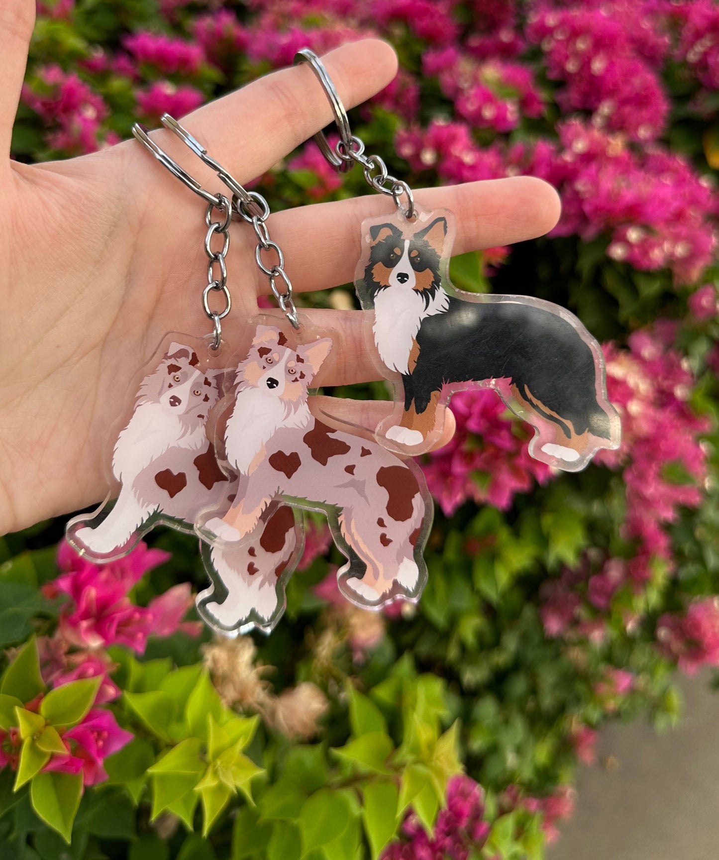 Border Collie Dog 2.5in Acrylic Keychain
