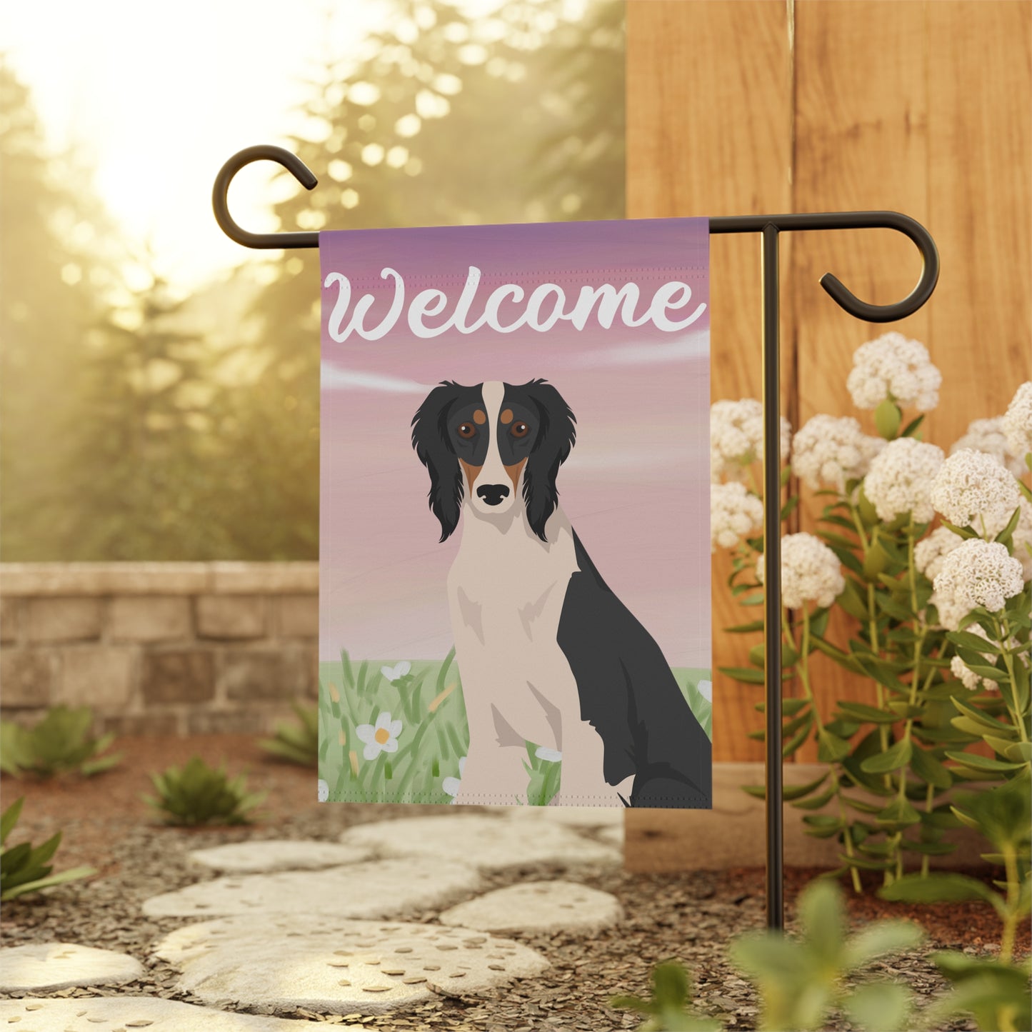 Saluki Dog Welcome Garden Flag