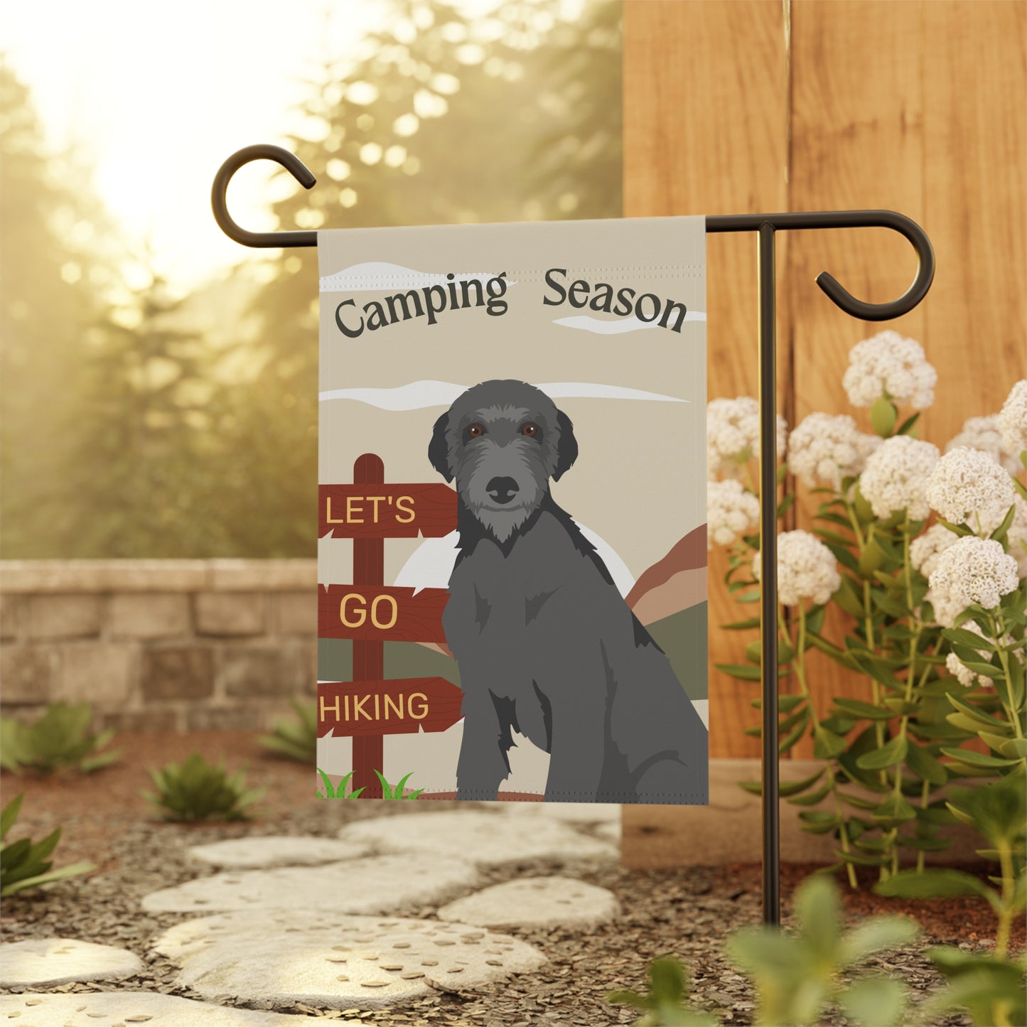 Scottish Deerhound Dog Camping Garden Flag