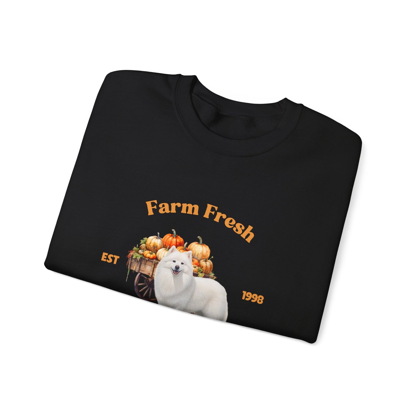 American Eskimo Dog Fall Unisex Heavy Blend Crewneck Sweatshirt