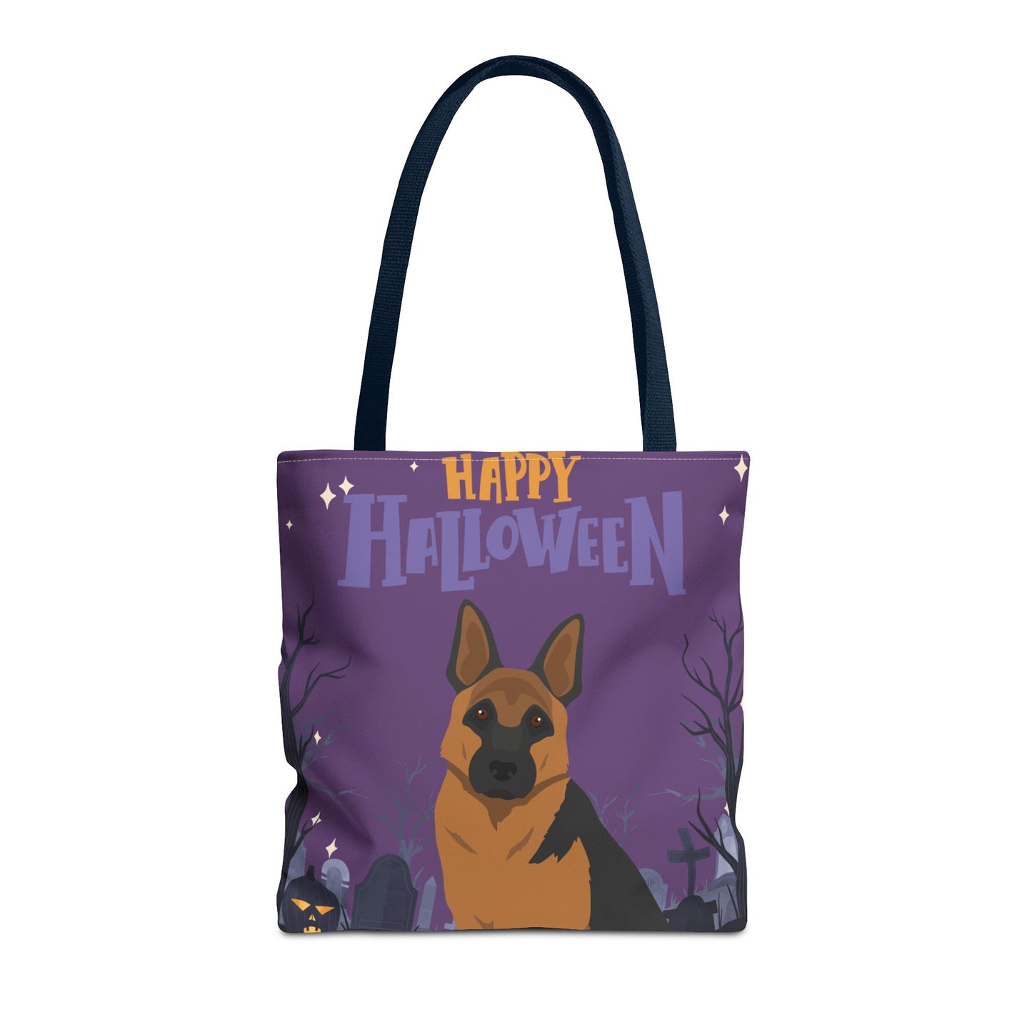 German Shepherd Dog Happy Halloween Tote Bag 16x16