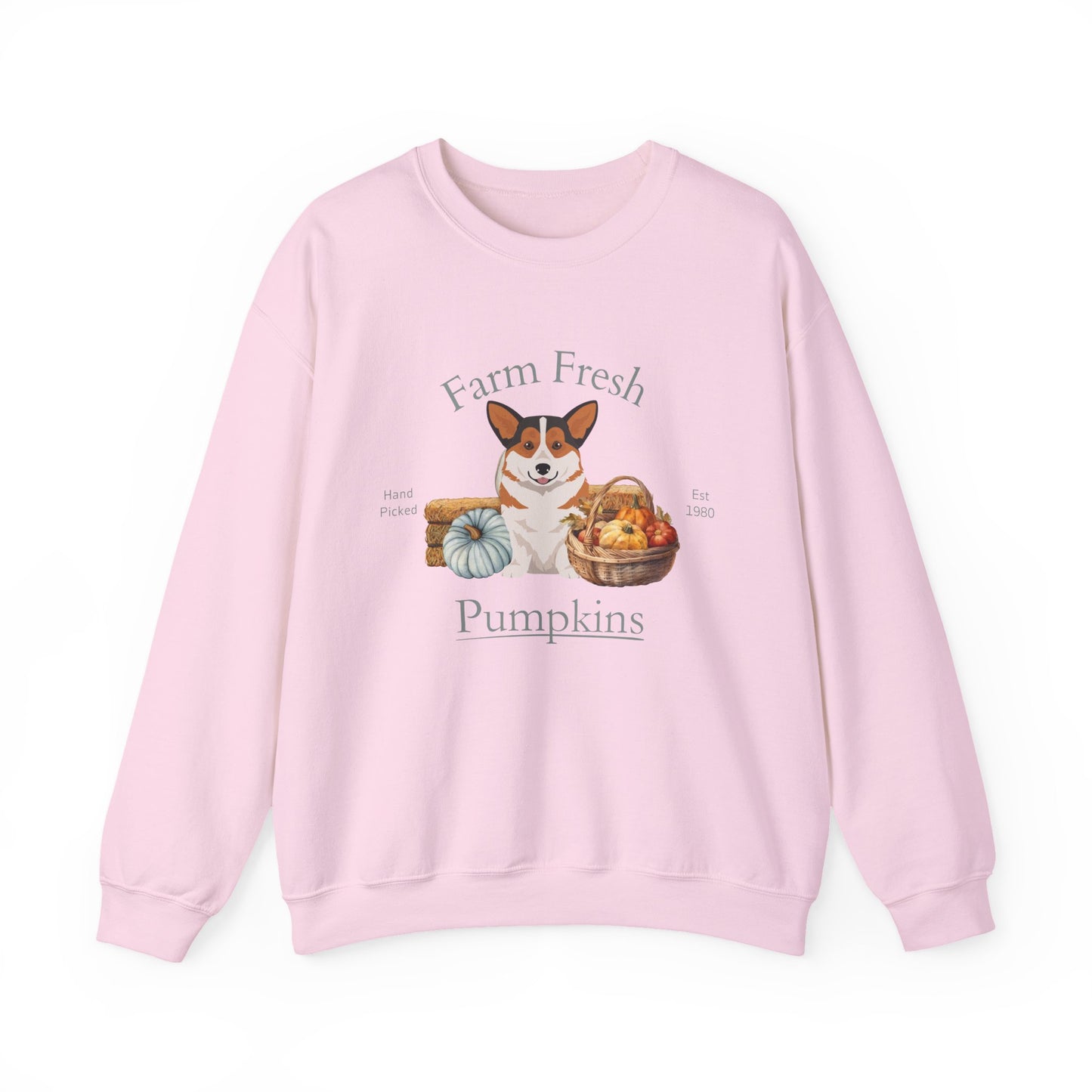 Pembroke Welsh Corgi Dog Fall Farm Fresh Unisex Heavy Blend Crewneck Sweatshirt