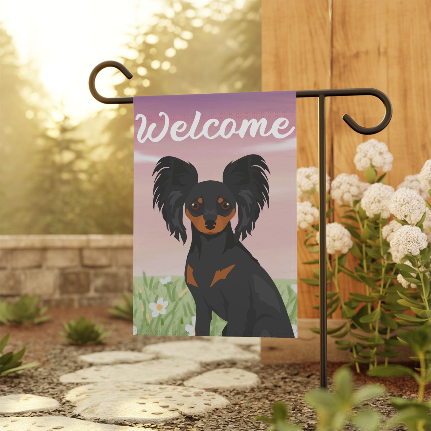 Russian Toy Dog Welcome Garden Flag