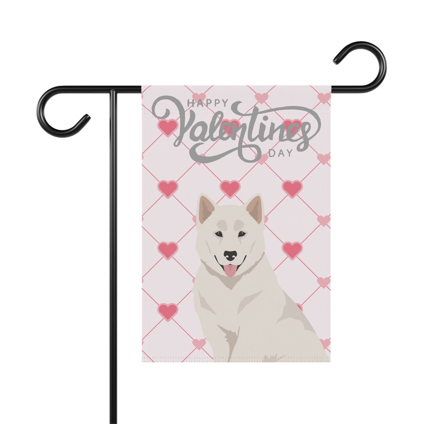 Canadian Inuit Dog Valentines Day Garden Flag