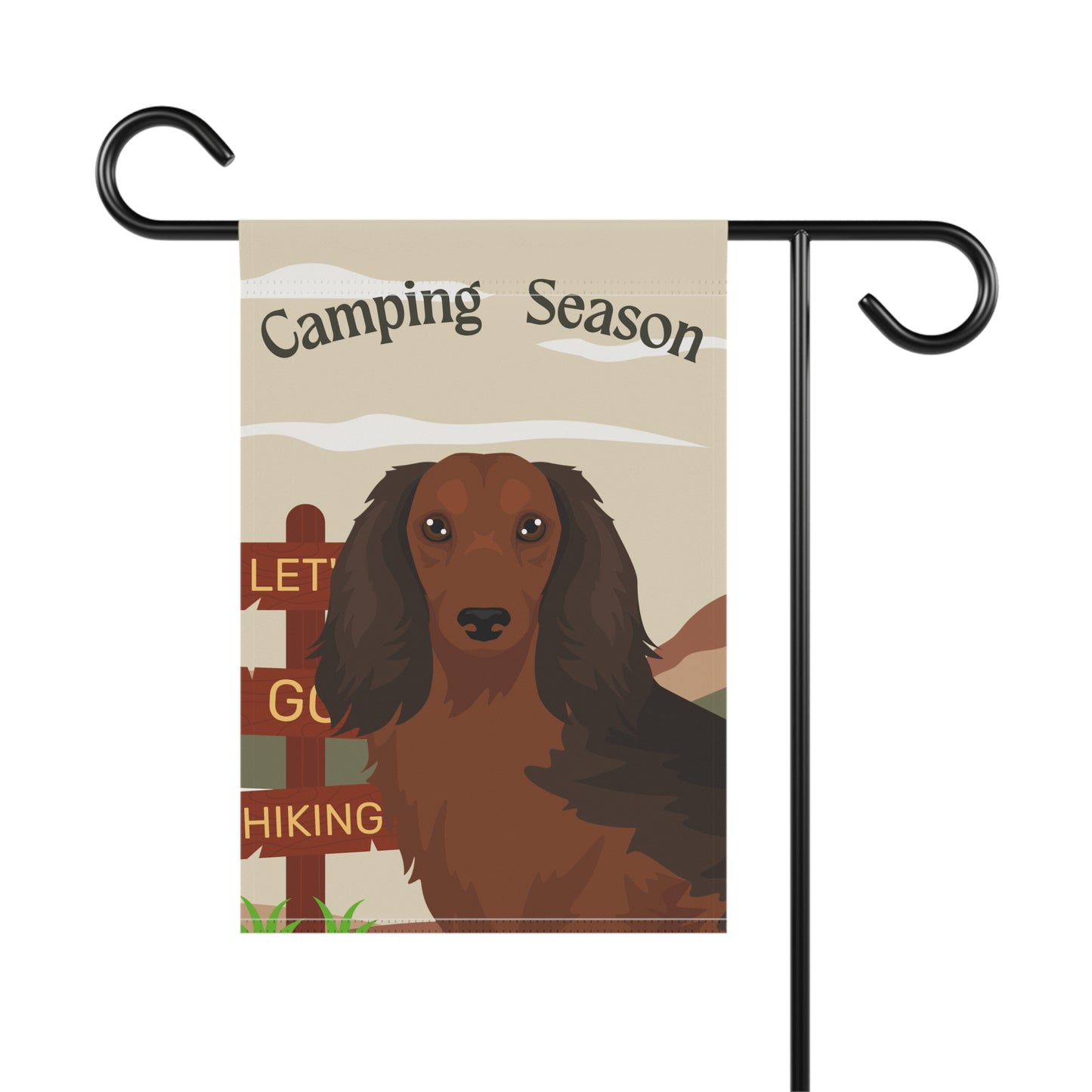 Dachshund Dog Camping Garden Flag