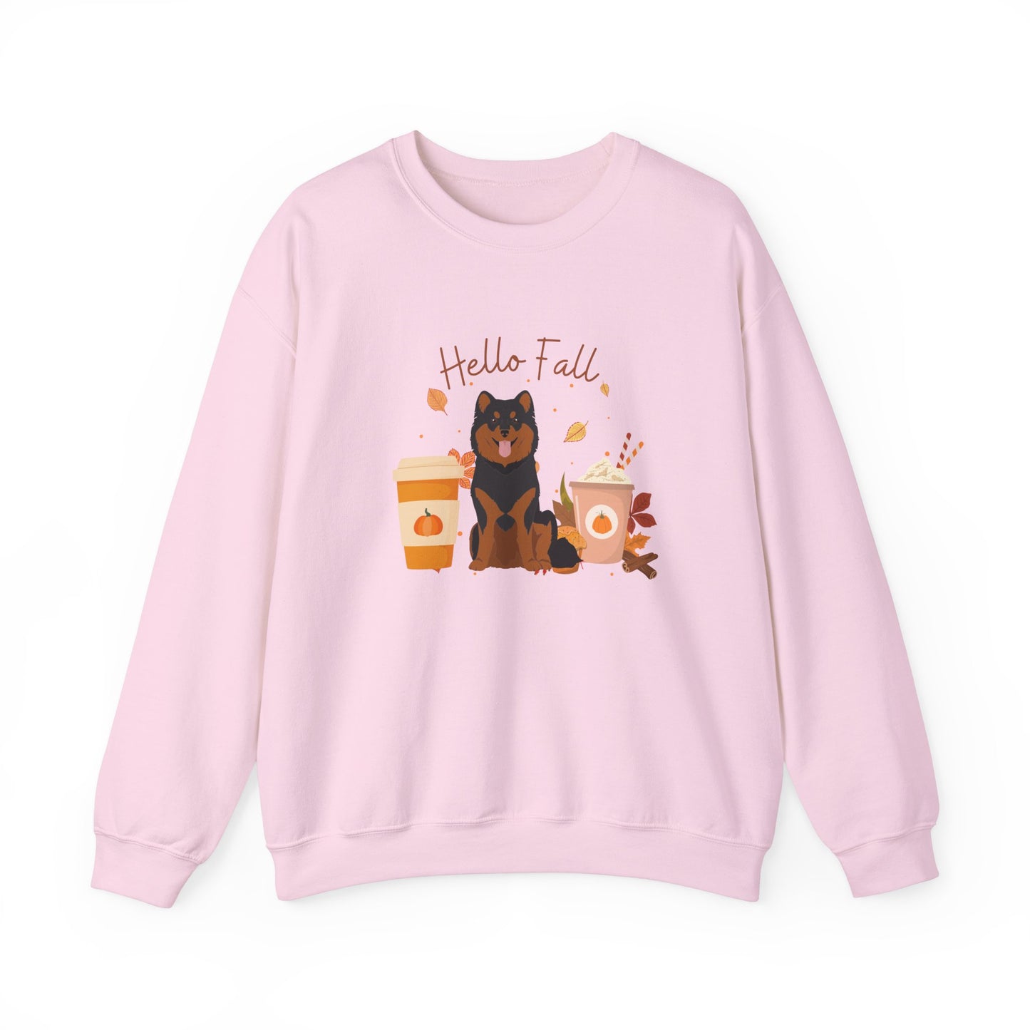 Finnish Lapphund Dog Fall Halloween Unisex Heavy Blend Crewneck Sweatshirt