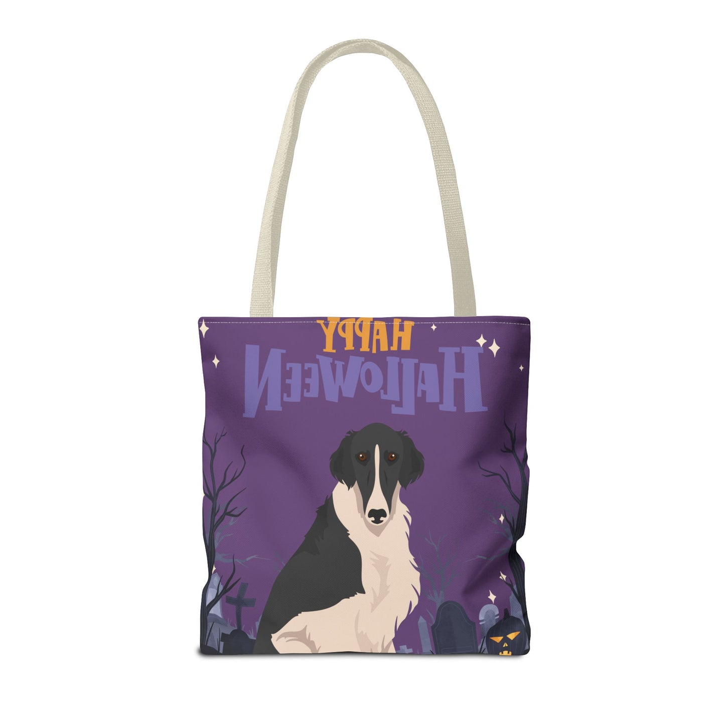 Borzoi Dog Happy Halloween Tote Bag 16x16
