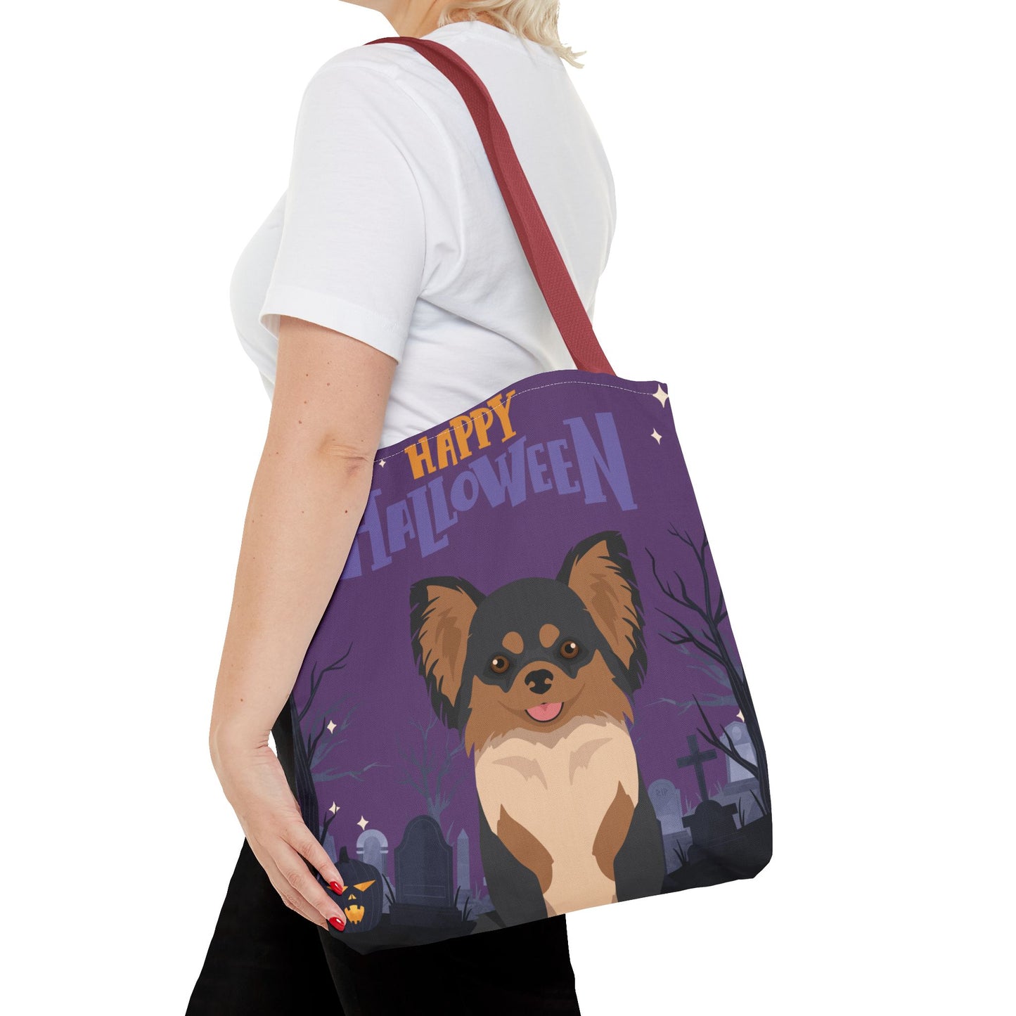 Chihuahua Dog Happy Halloween Tote Bag 16x16