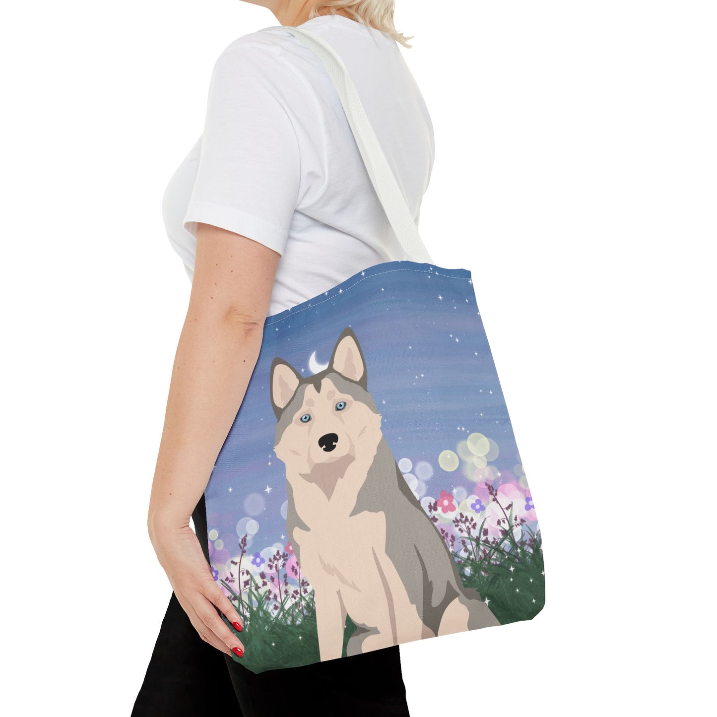 Alaskan Husky Dog Tote Bag 16x16
