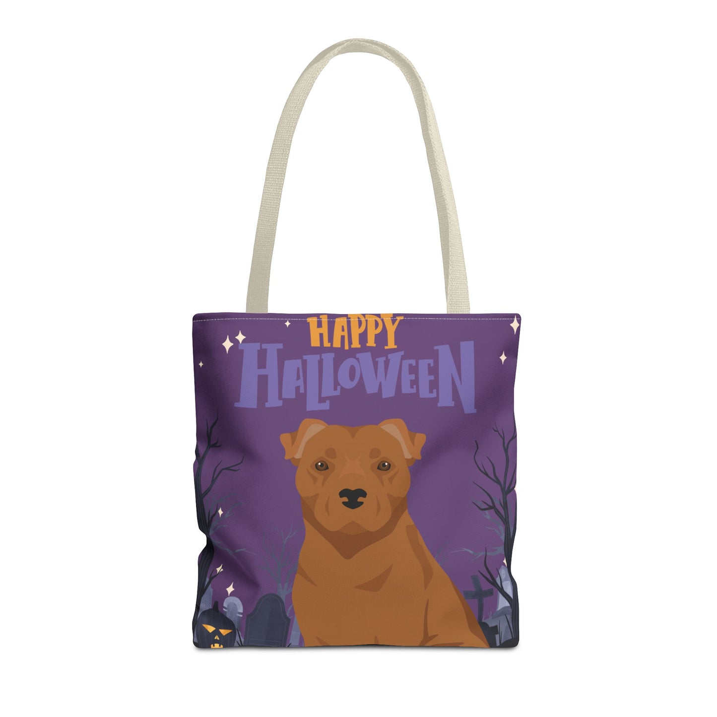 Staffordshire Bull Terrier Dog Happy Halloween Tote Bag 16x16