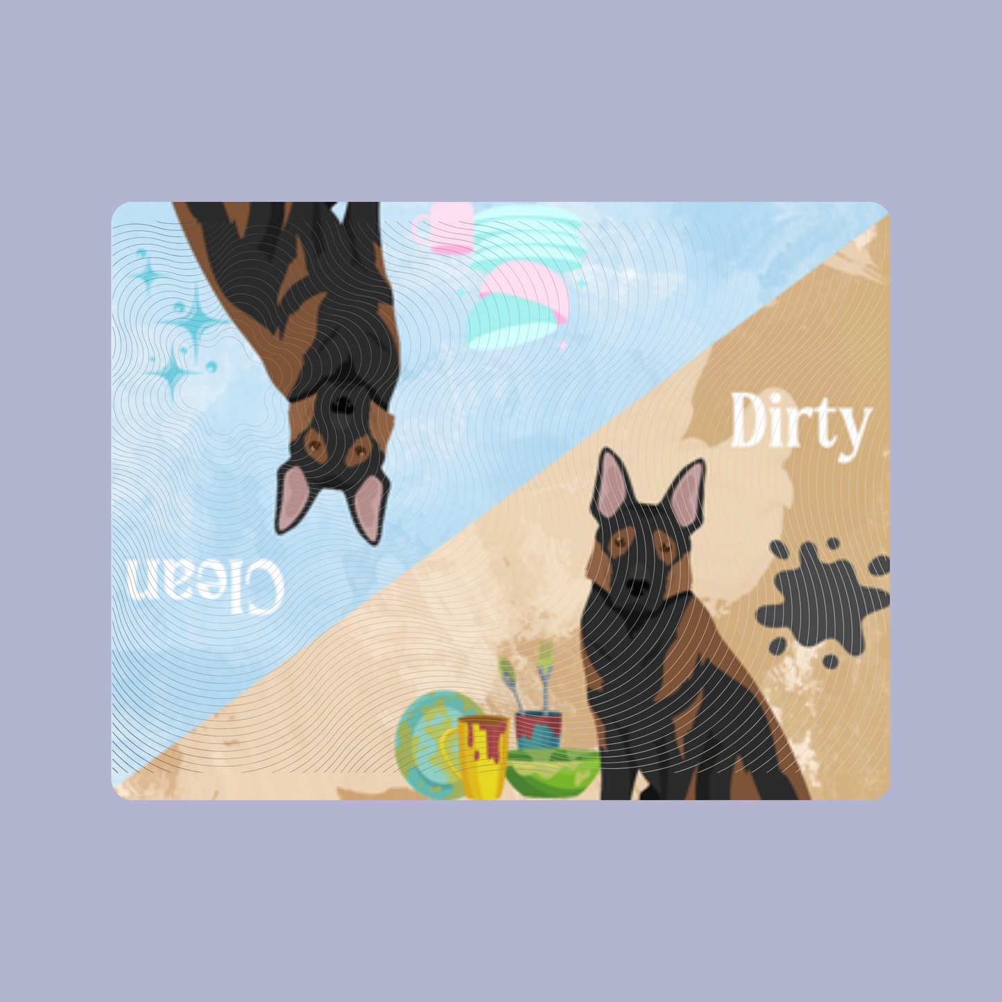 German Shepherd Dog Clean & Dirty Fridge Magnet Set 3 Pack