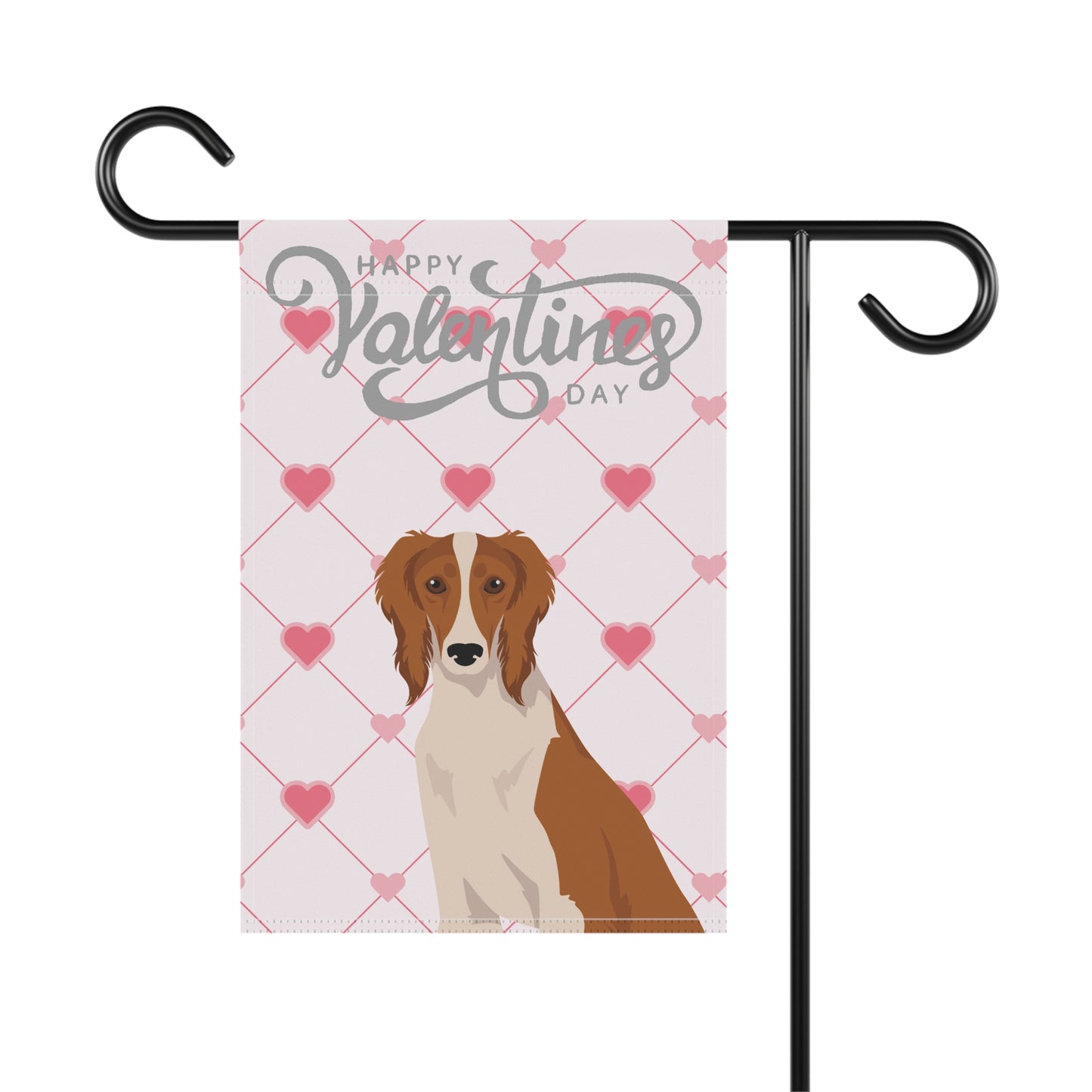 Saluki Dog Valentines Day Garden Flag
