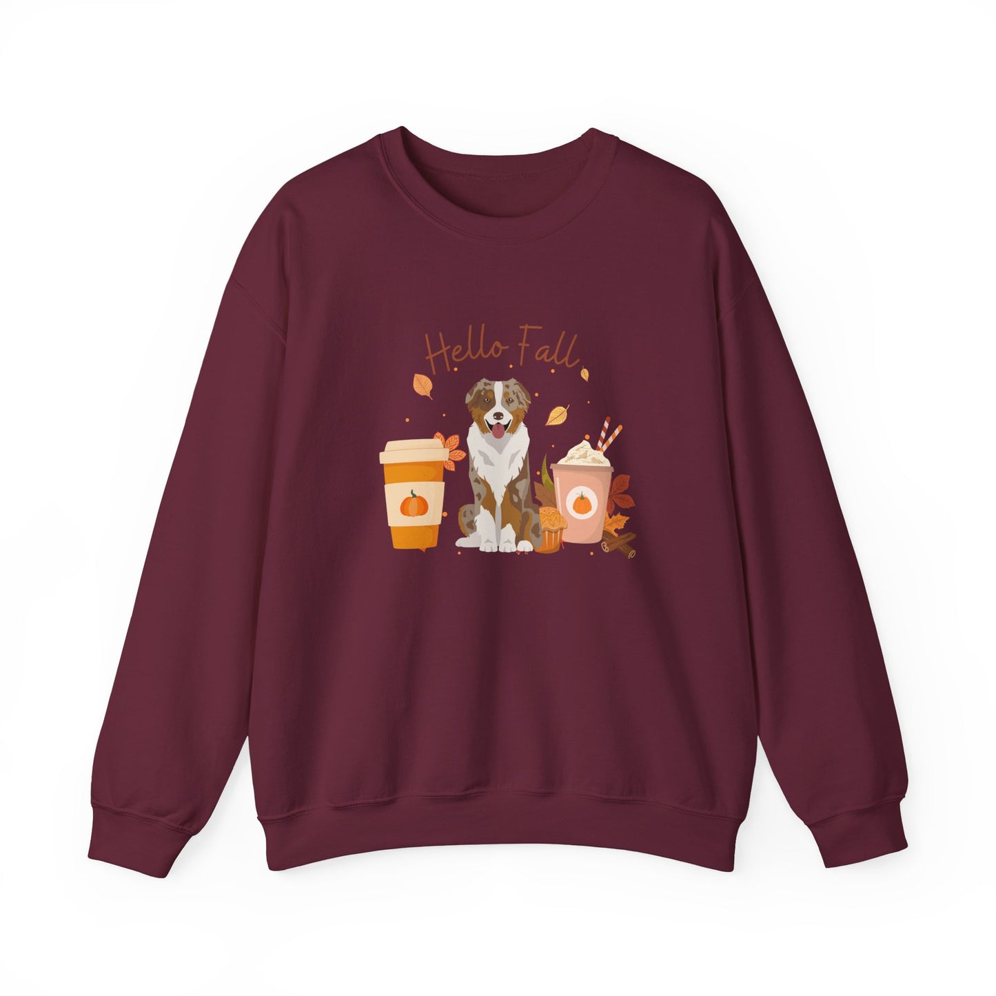 Australian Shepherd Dog Fall Halloween Unisex Heavy Blend Crewneck Sweatshirt