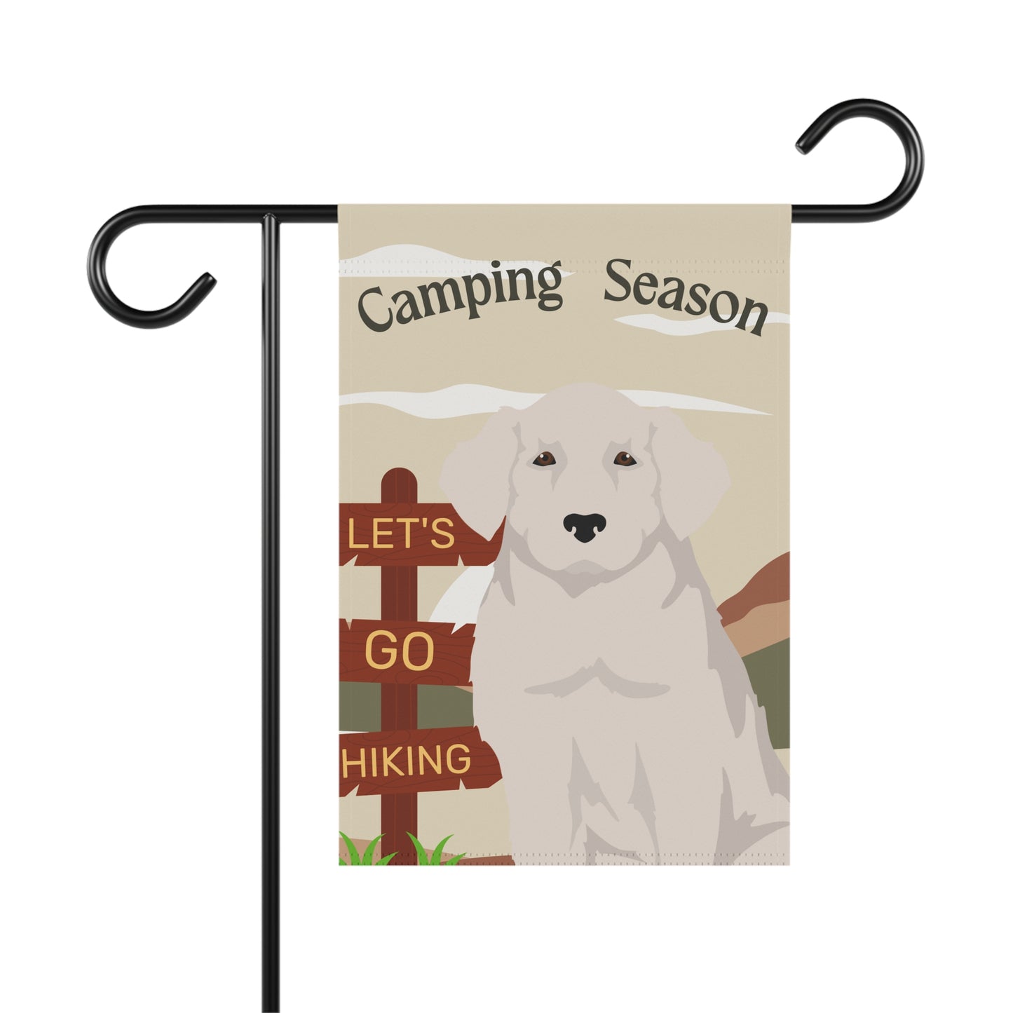 Kuvasz Dog Camping Garden Flag
