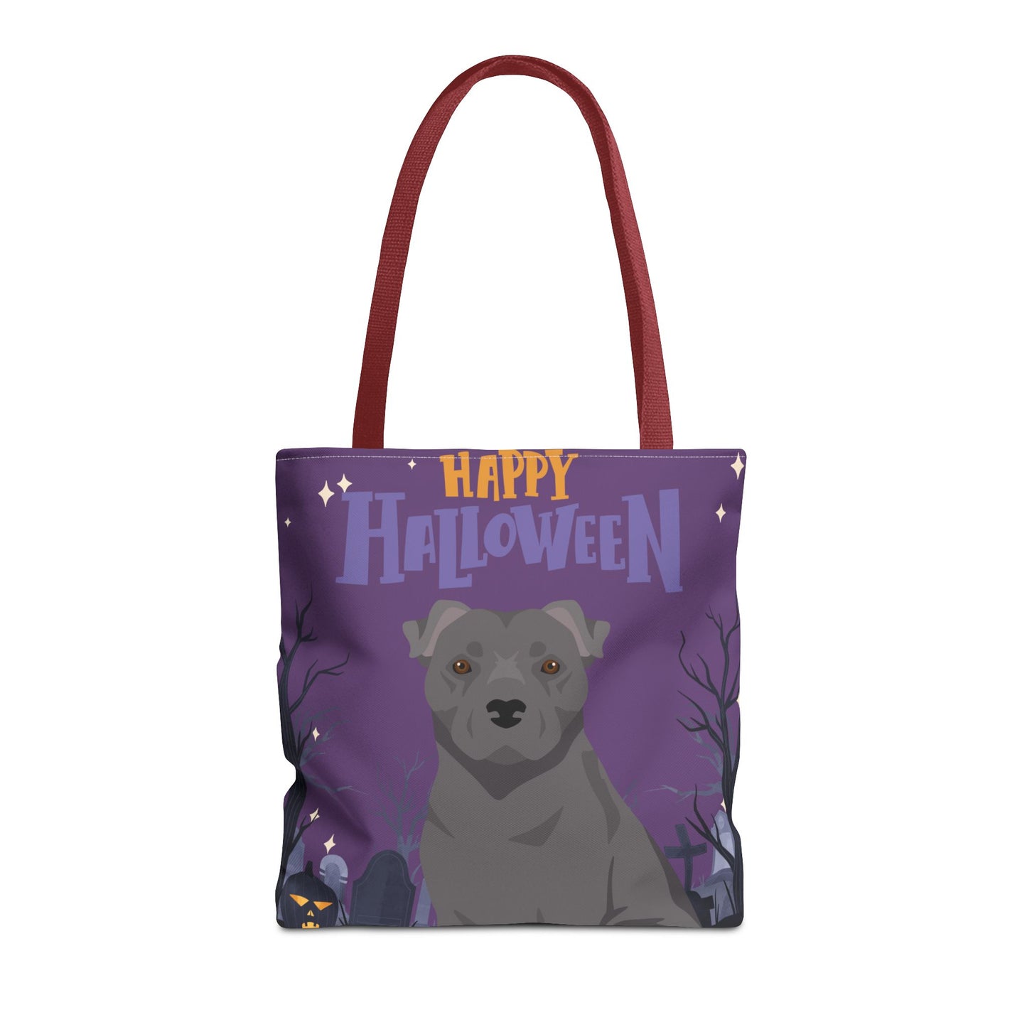 Staffordshire Bull Terrier Dog Happy Halloween Tote Bag 16x16