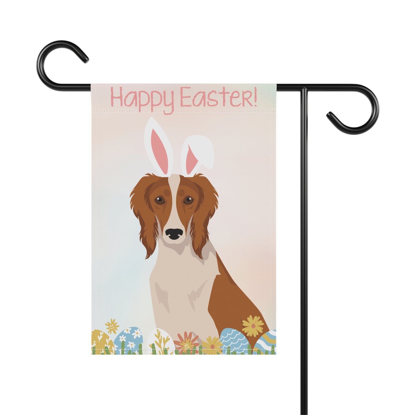 Saluki Dog Happy Easter Garden Flag