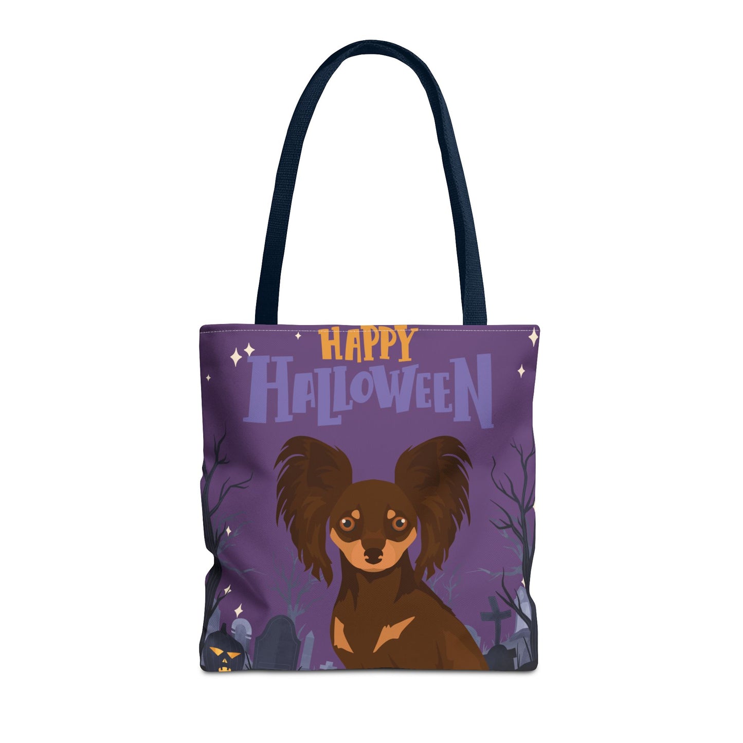Russian Toy Terrier Dog Happy Halloween Tote Bag 16x16