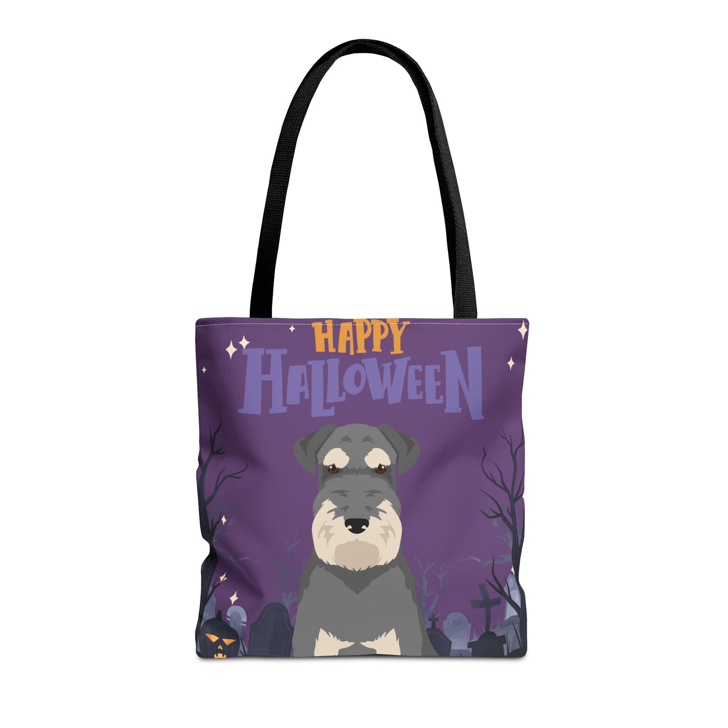 Schnauzer Dog Happy Halloween Tote Bag 16x16