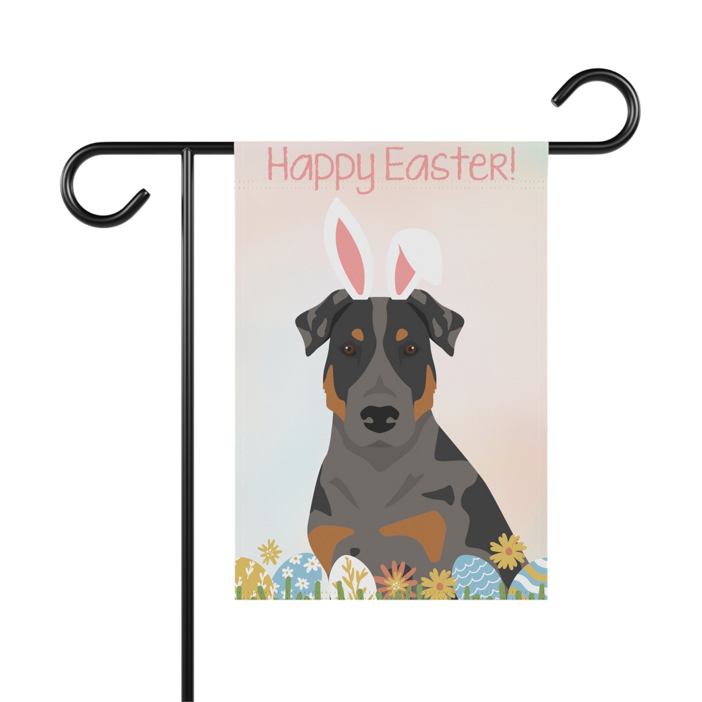 Beauceron Dog Happy Easter Garden Flag