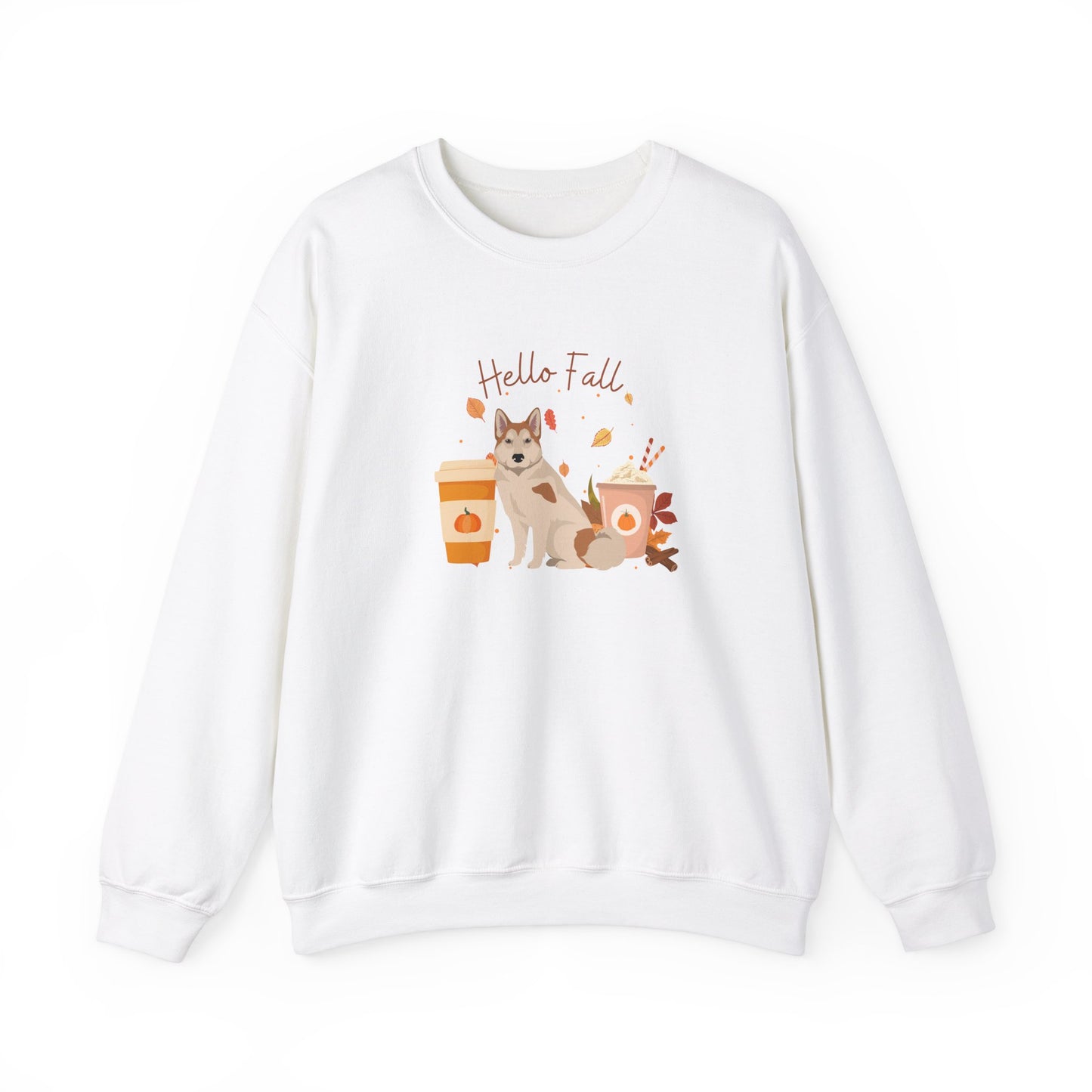 East Siberian Laika Dog Fall Unisex Heavy Blend Crewneck Sweatshirt