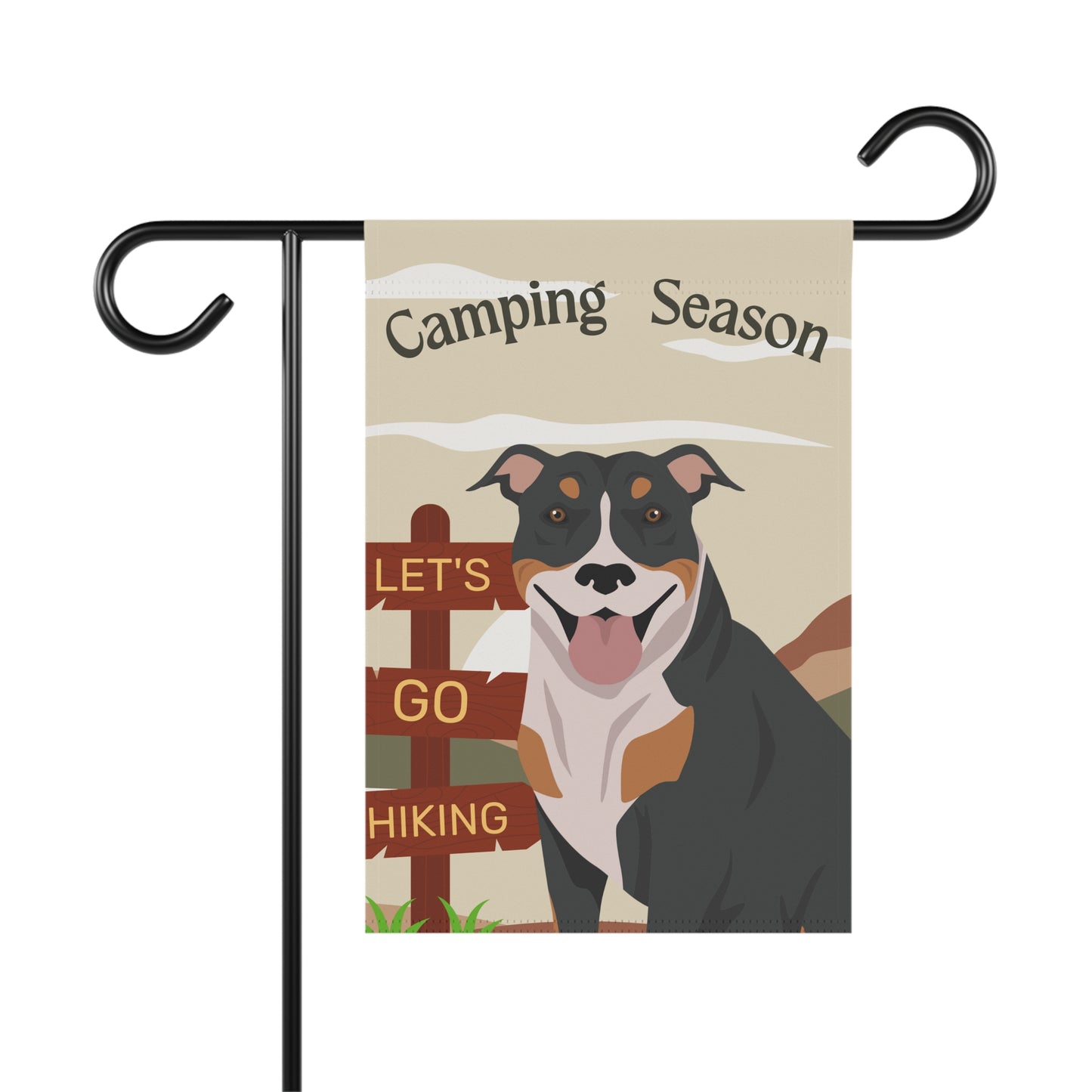 Pit Bull Dog Camping Garden Flag