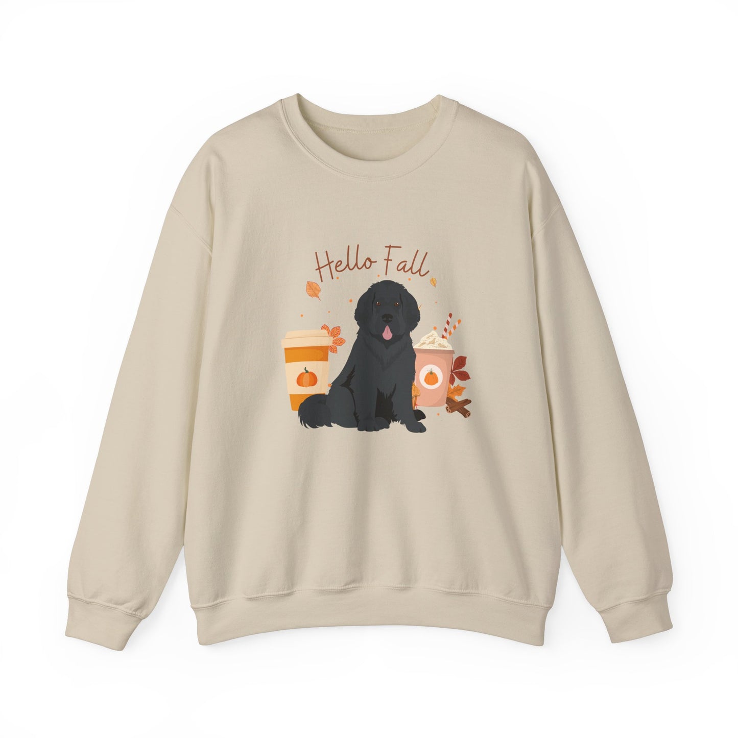Newfoundland Dog Fall Halloween Unisex Heavy Blend Crewneck Sweatshirt
