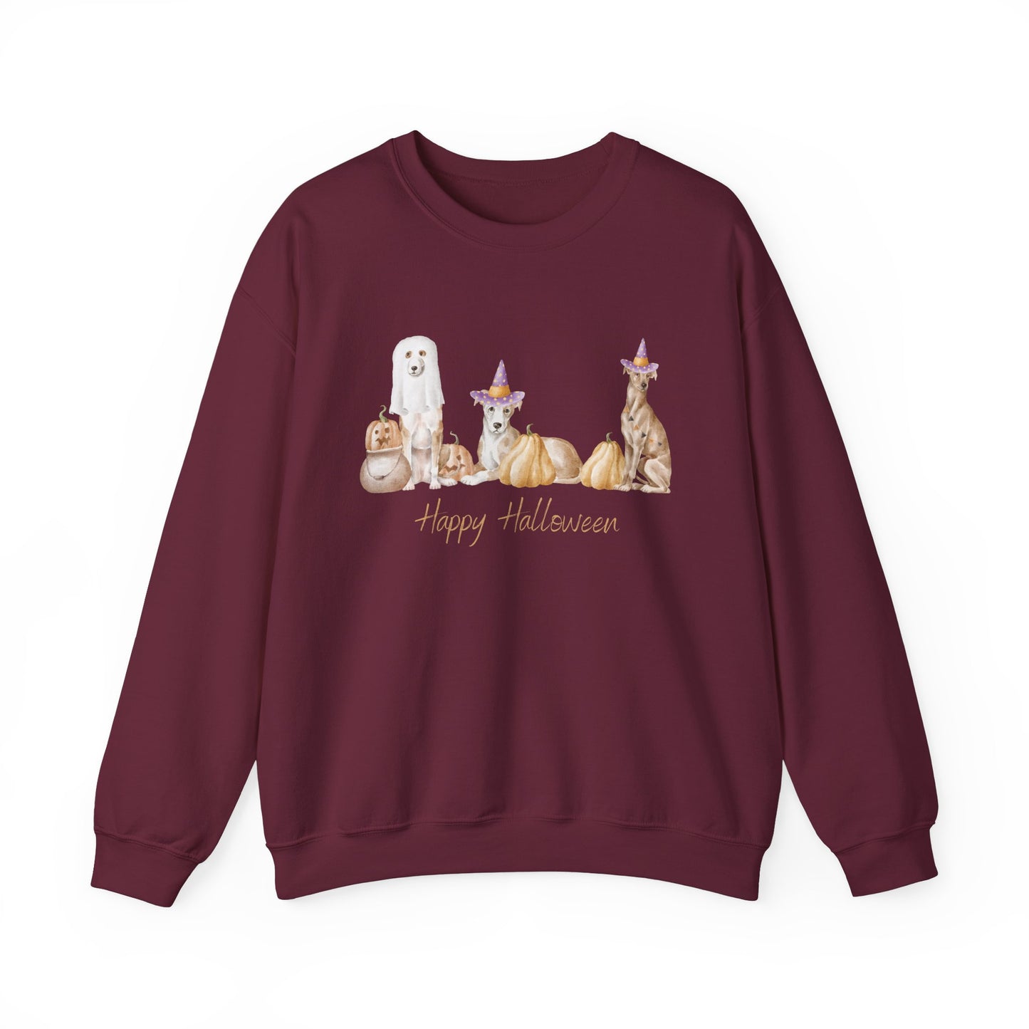 Whippet Dog Halloween Unisex Heavy Blend Crewneck Sweatshirt