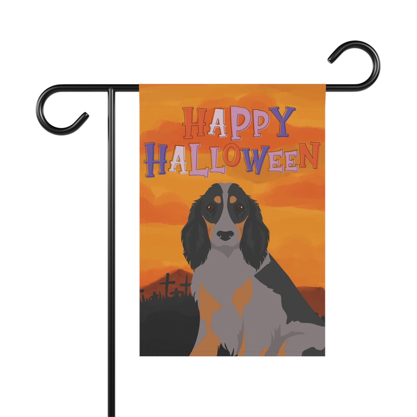 Picardy Spaniel Dog Halloween Garden Flag