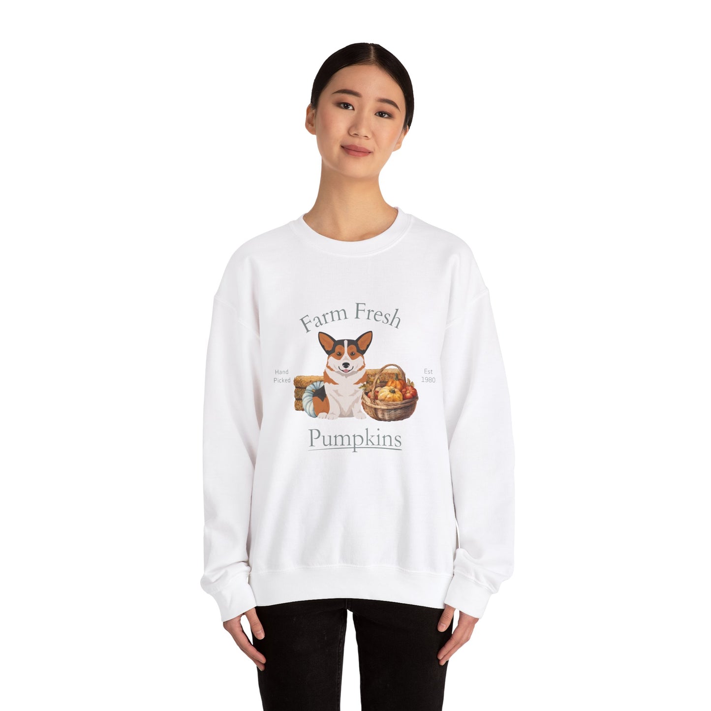 Pembroke Welsh Corgi Dog Fall Halloween Unisex Heavy Blend Crewneck Sweatshirt