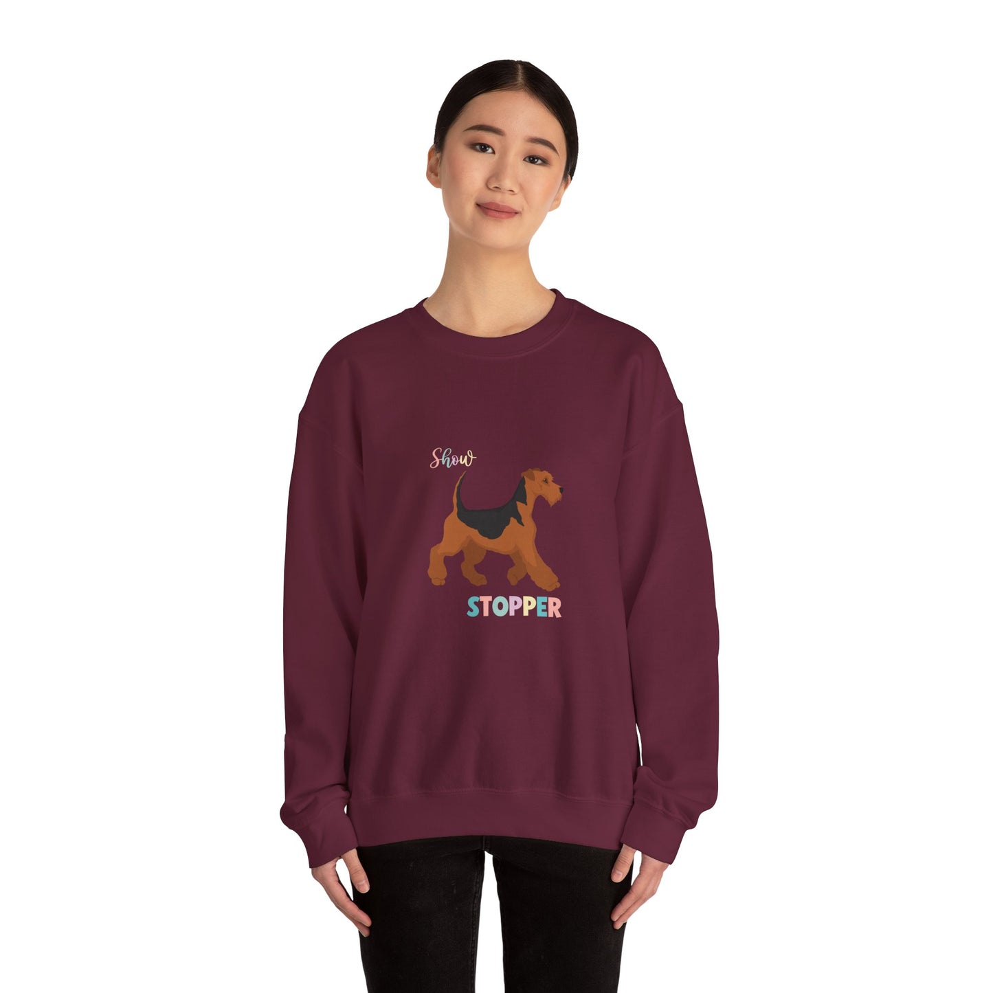 Airdale Terrier Dog Unisex Heavy Blend Crewneck Sweatshirt