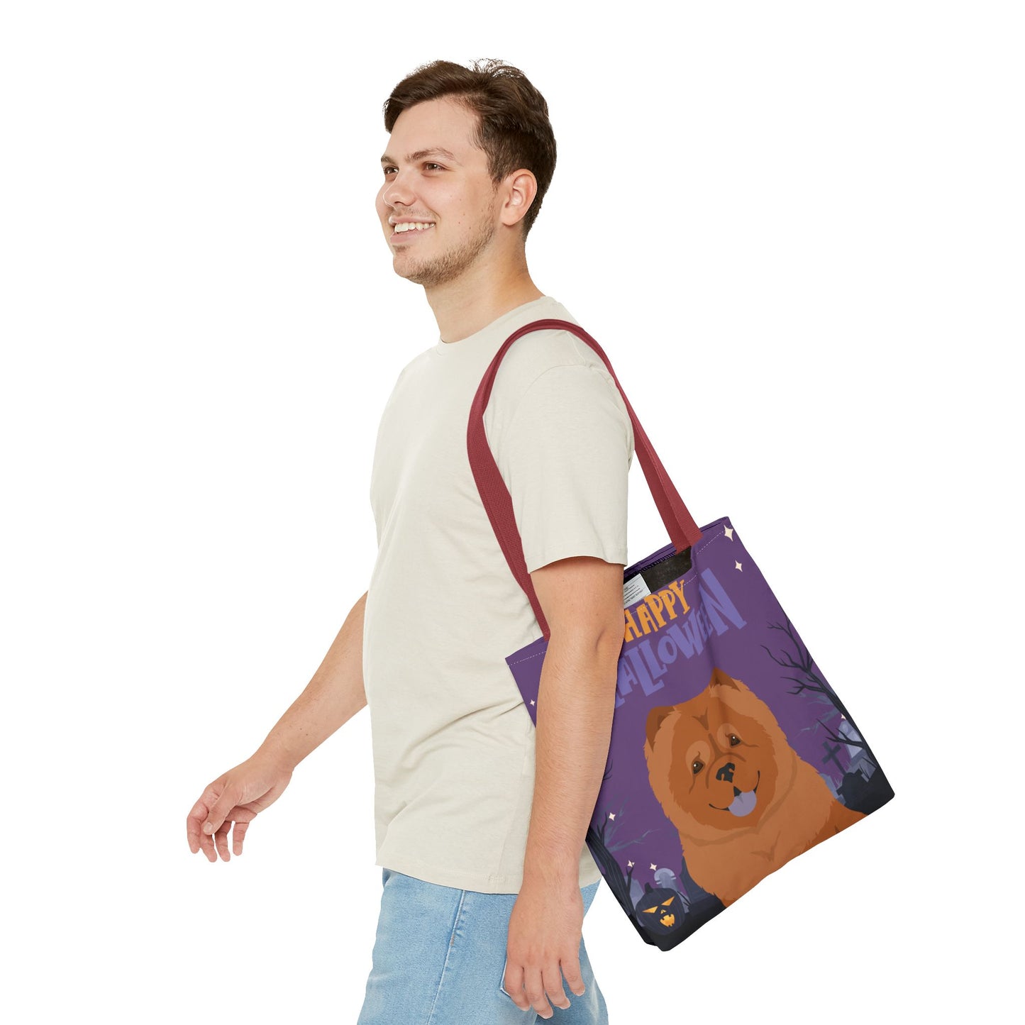 Chow Chow Dog Happy Halloween Tote Bag 16x16