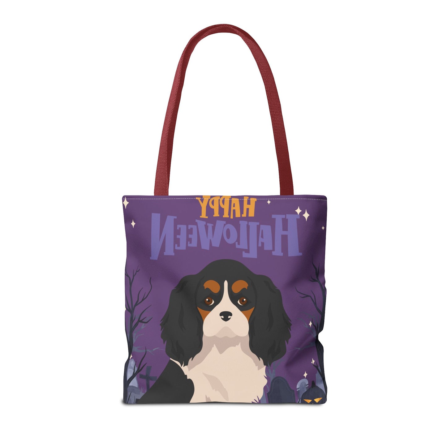 Cavalier King Charlre Spaniel Dog Happy Halloween Tote Bag 16x16