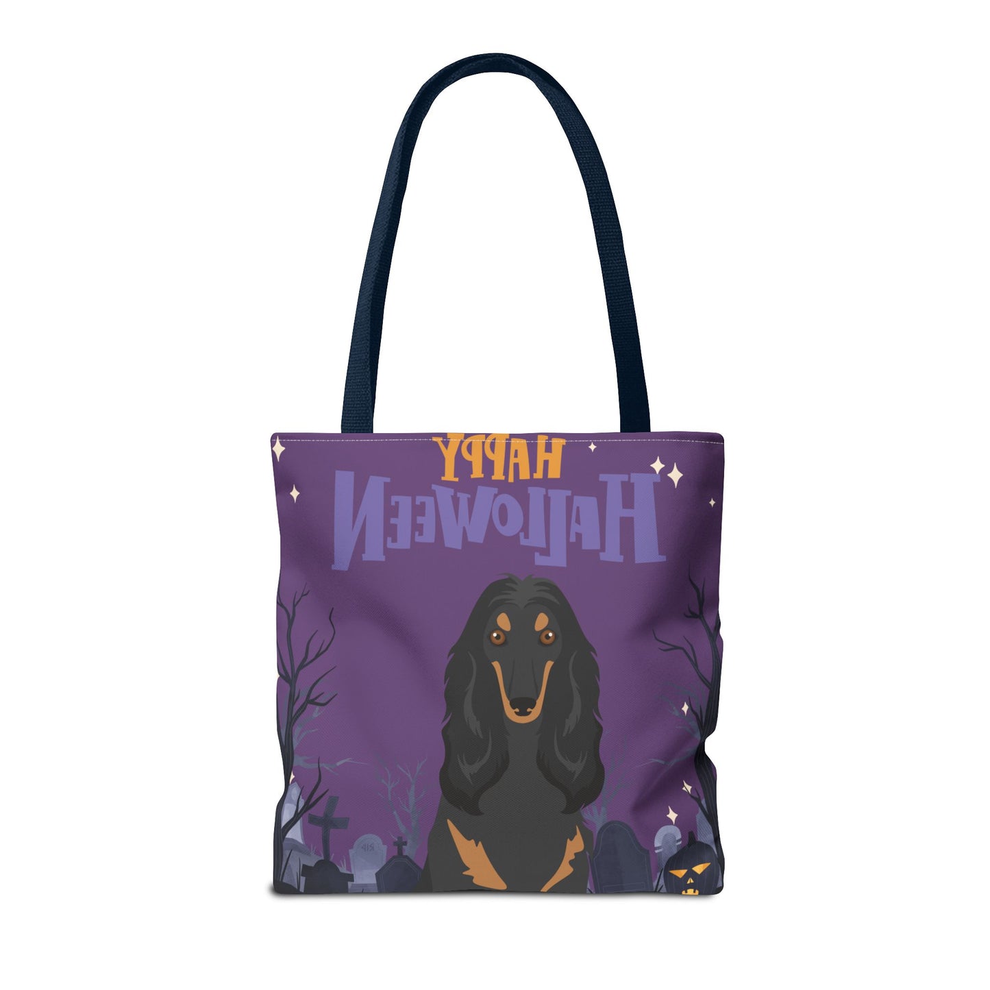 Afghan Hound Dog Happy Halloween Tote Bag 16x16