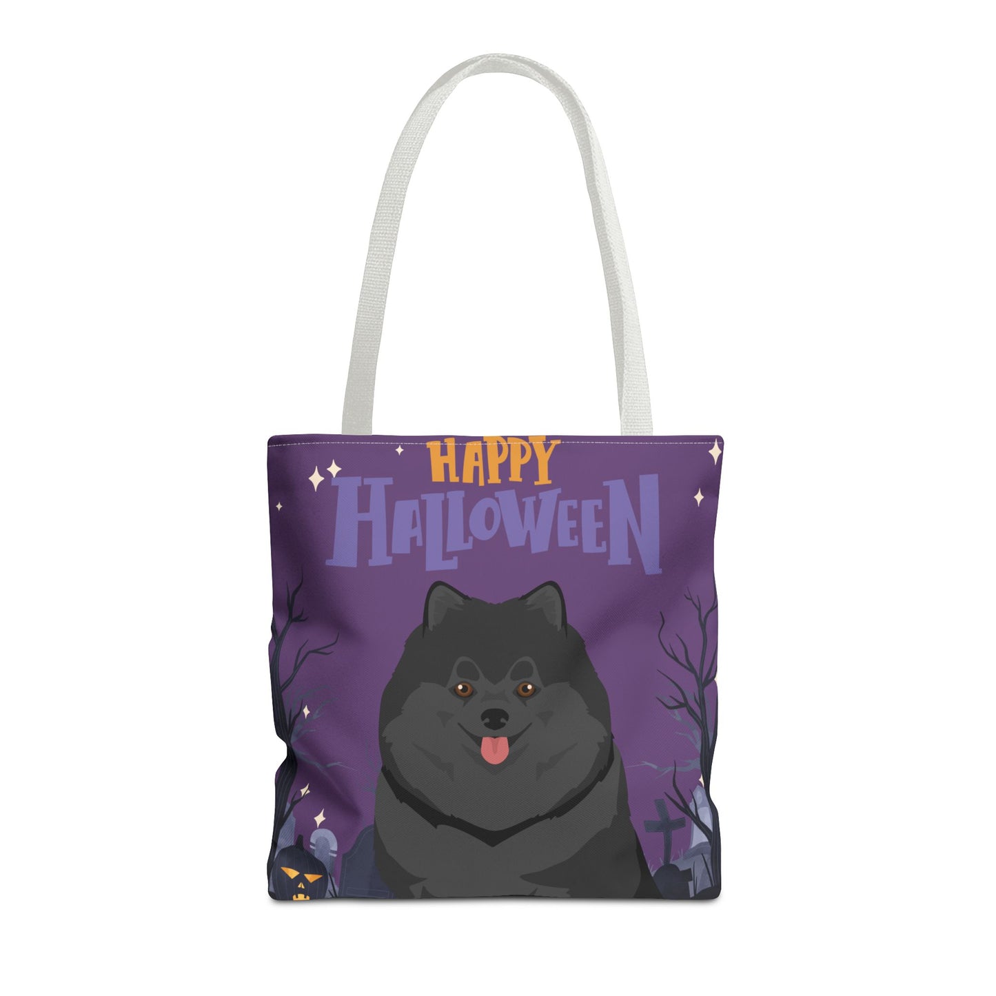 Pomeranian Dog Happy Halloween Tote Bag 16x16
