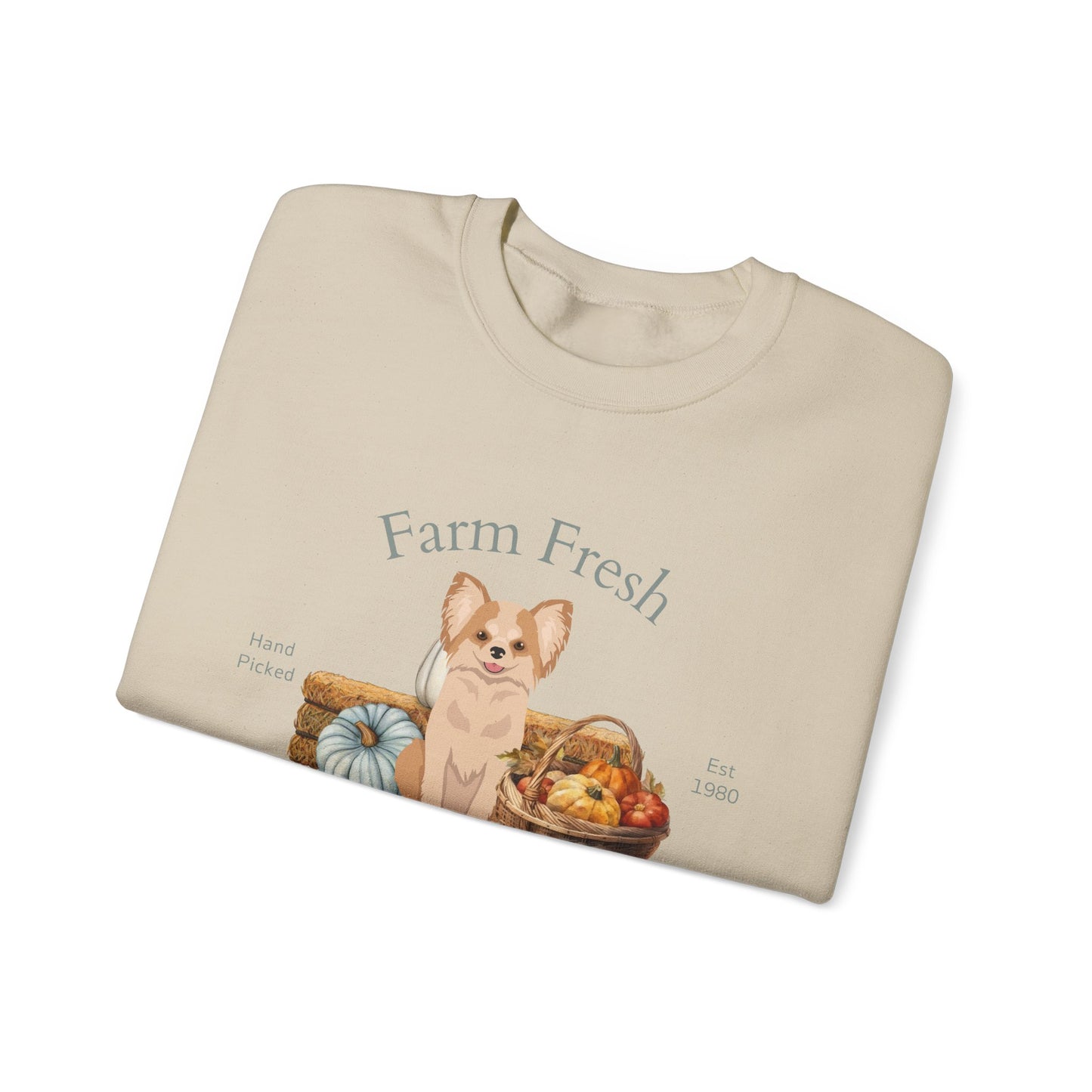 Chihuahua Dog Fall Farm Fresh Unisex Heavy Blend Crewneck Sweatshirt