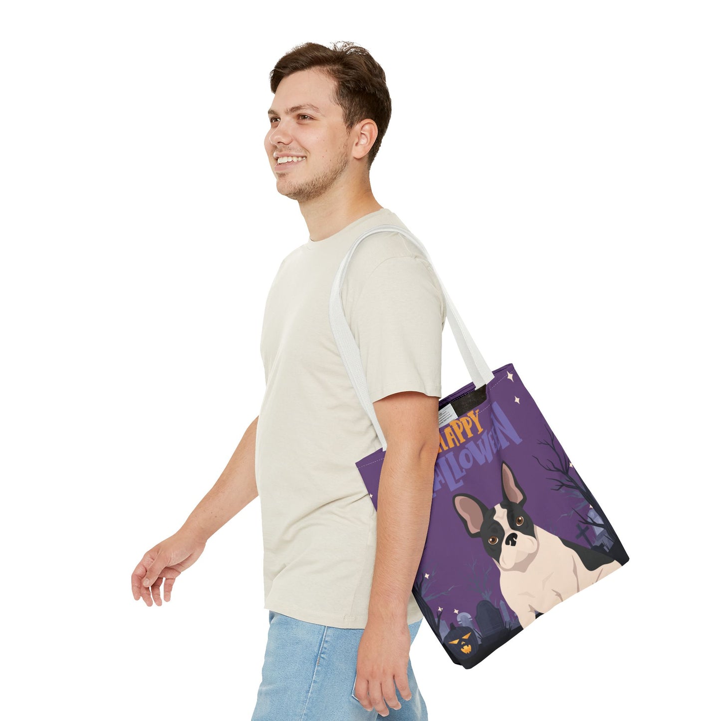 French Bulldog Dog Happy Halloween Tote Bag 16x16
