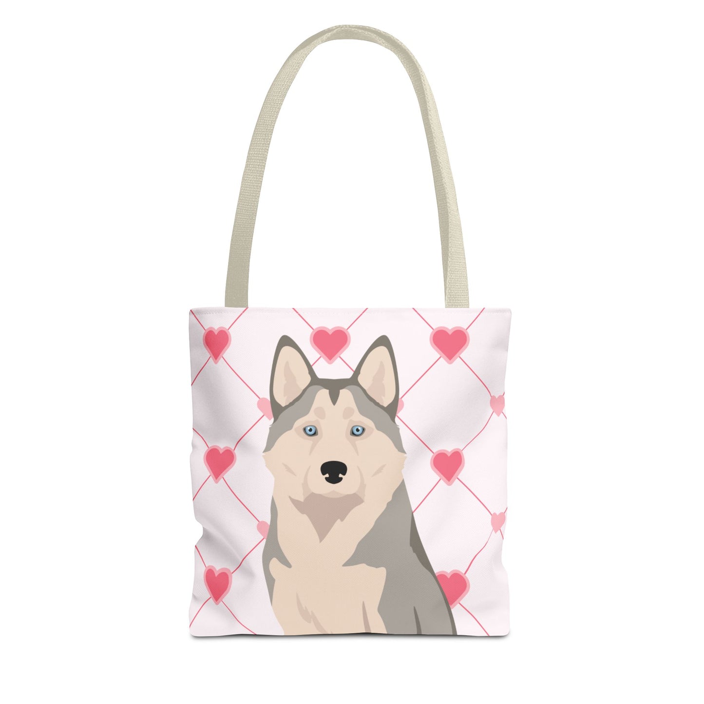 Alaskan Husky Dog Valentines Day Tote Bag, Husky Dog Mom Gift