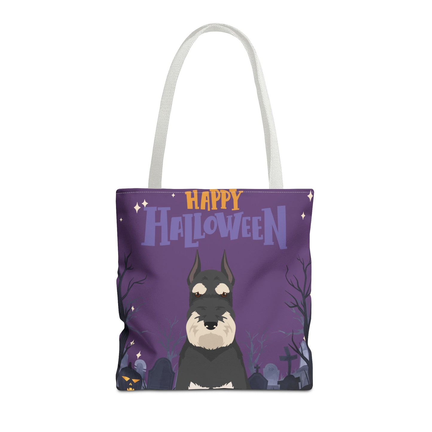 Schnauzer Dog Happy Halloween Tote Bag 16x16
