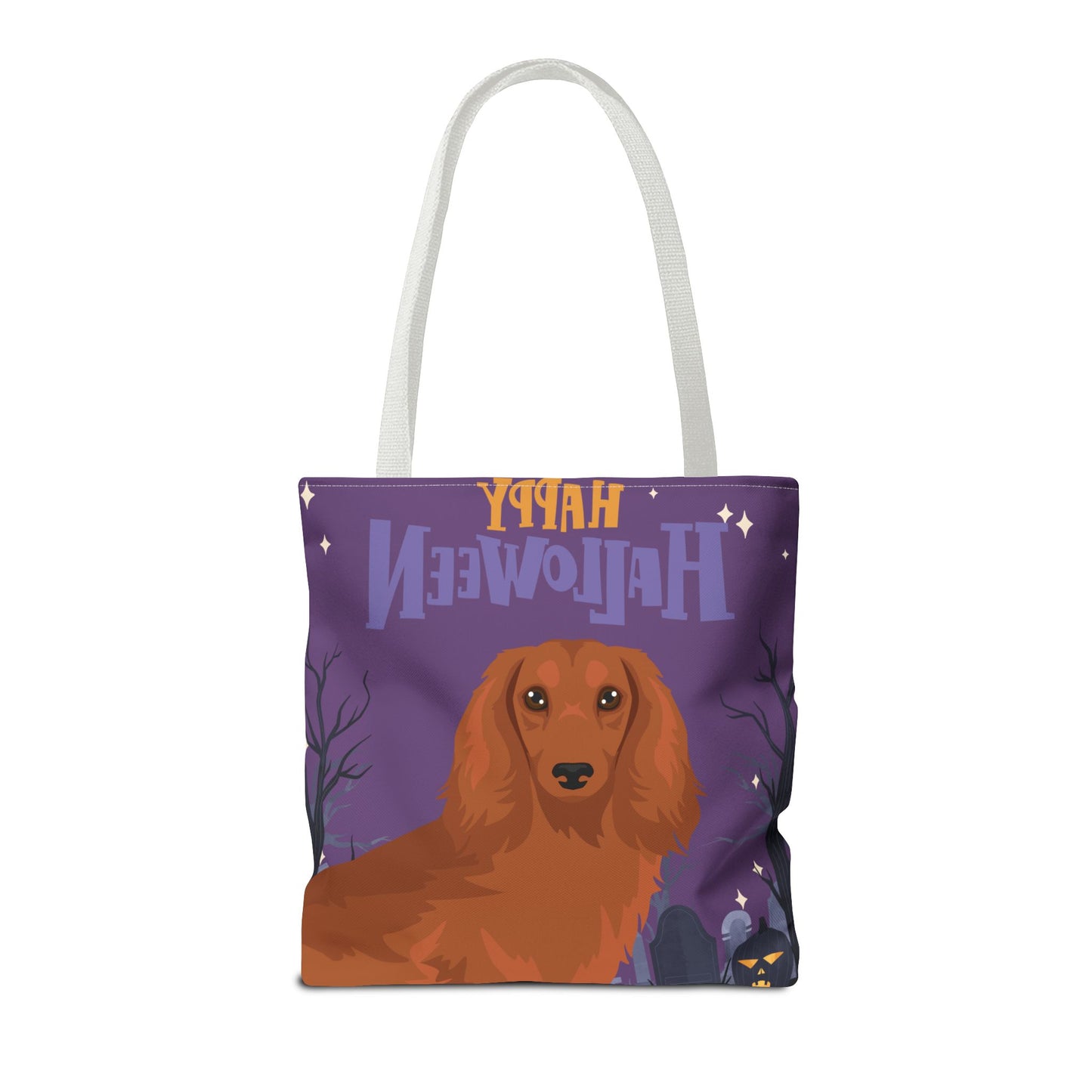 Dachshund Dog Happy Halloween Tote Bag 16x16