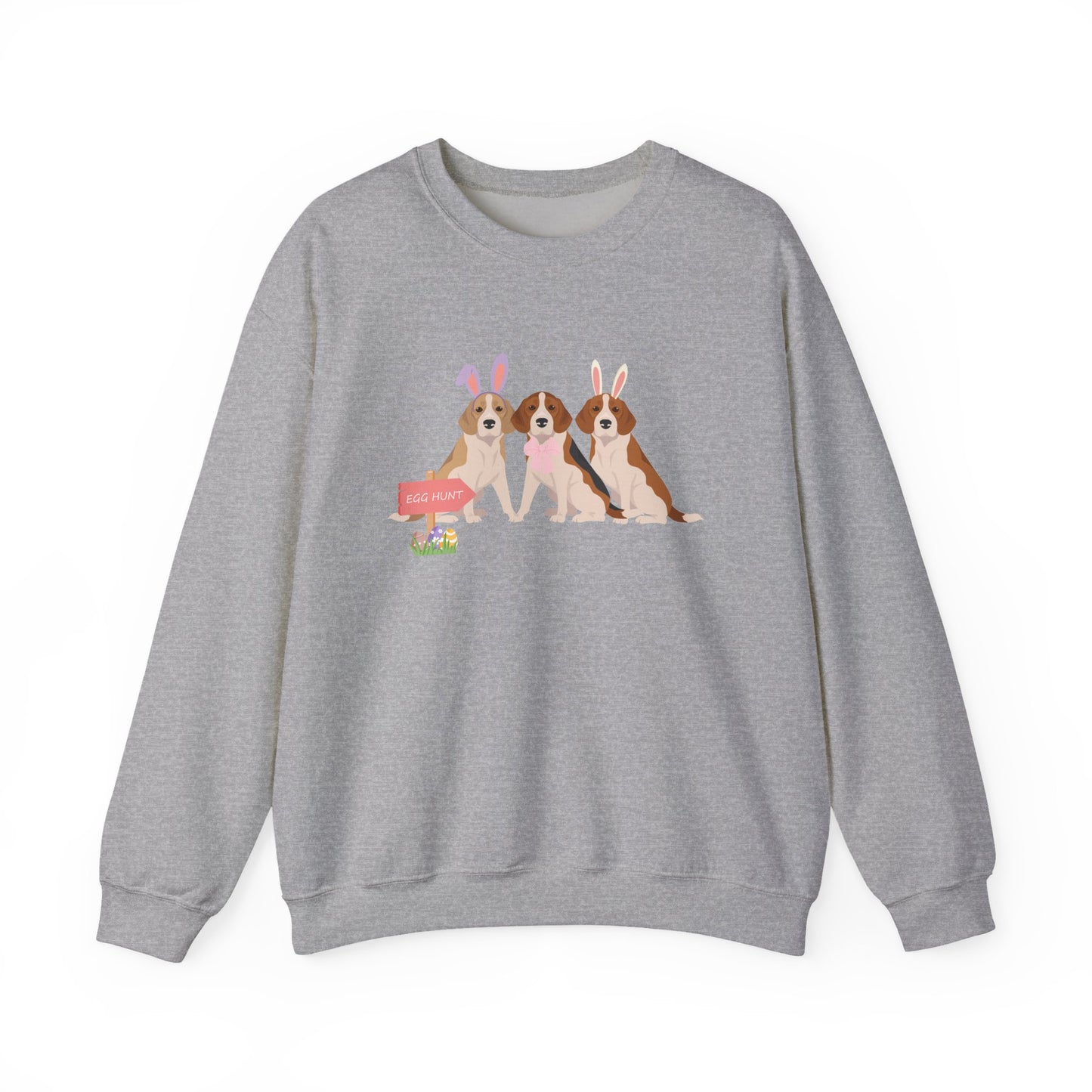 Beagle Dog Easter Unisex Heavy Blend Crewneck Sweatshirt, Easter, Cute Dog Mom Gift