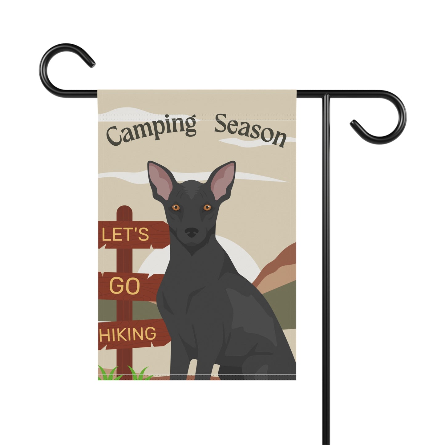 Xoloitzcuinti Dog Camping Garden Flag
