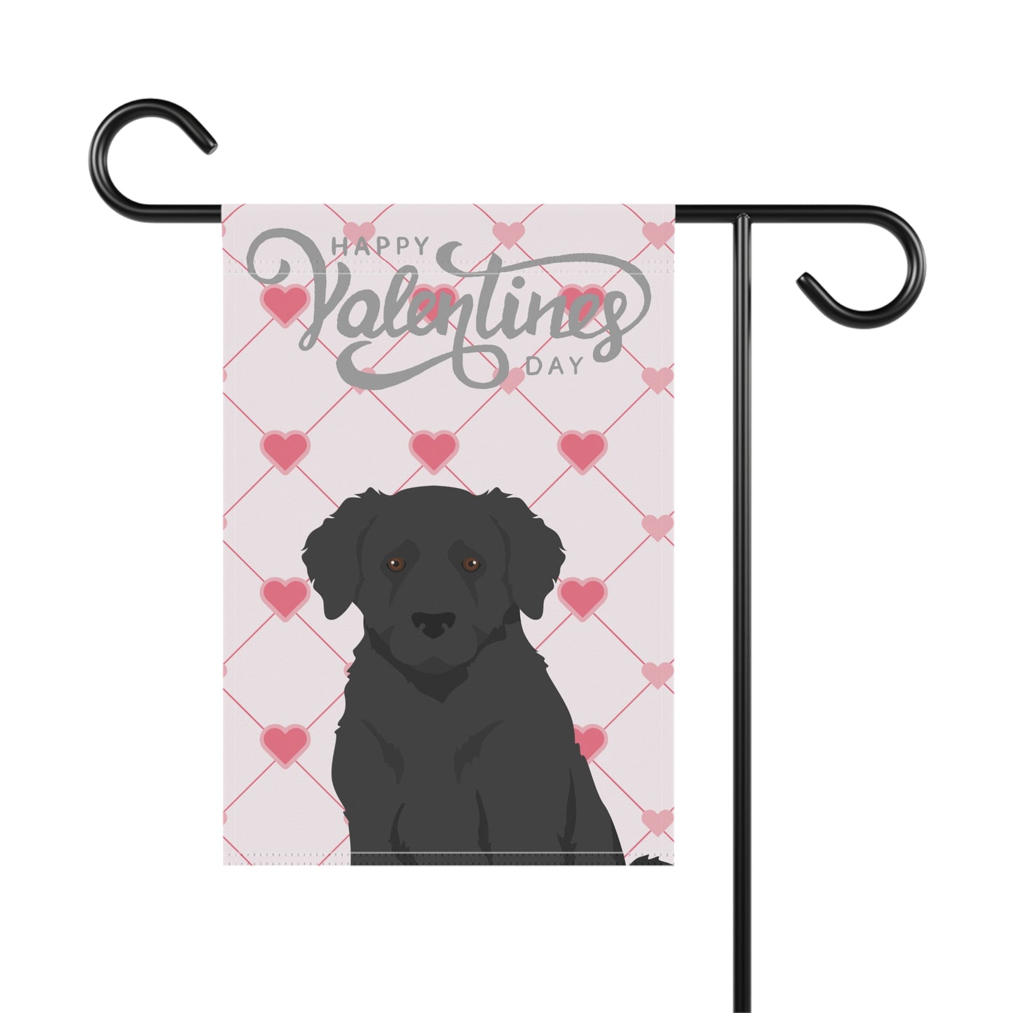 Wetterhoun Dog Valentines Day Garden Flag
