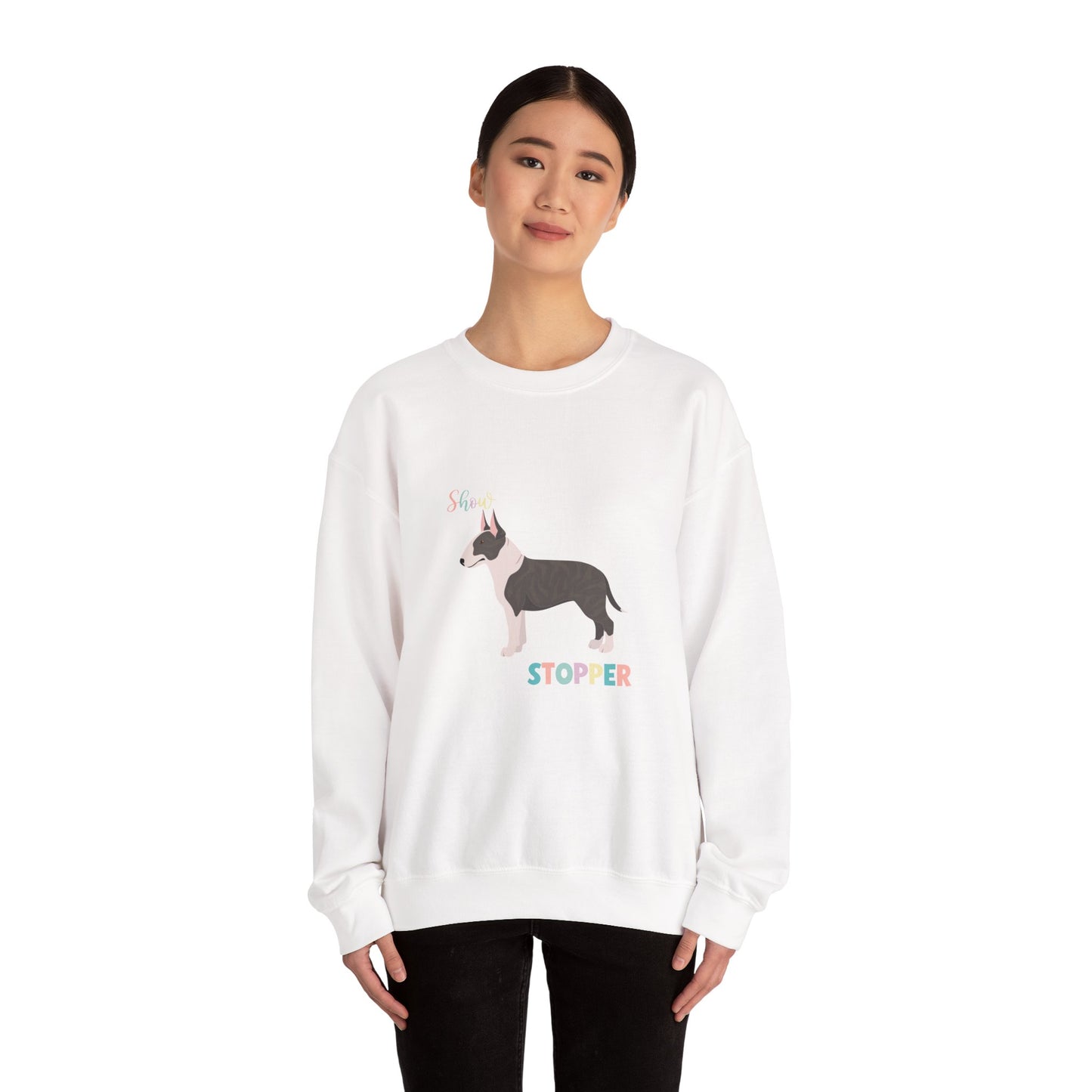 Bull Terrier Dog Unisex Heavy Blend Crewneck Sweatshirt