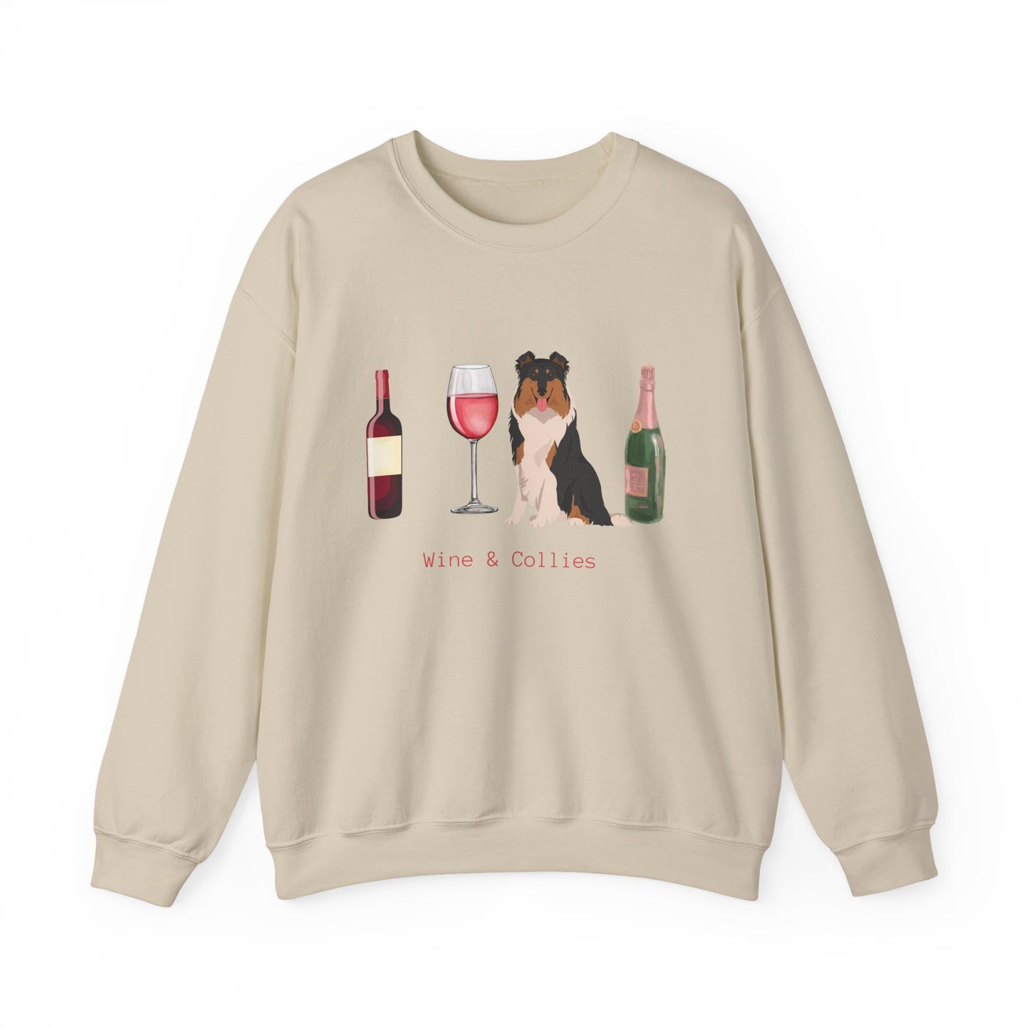 Copy of Collie Dog Wine Unisex Heavy Blend Crewneck Sweatshirt