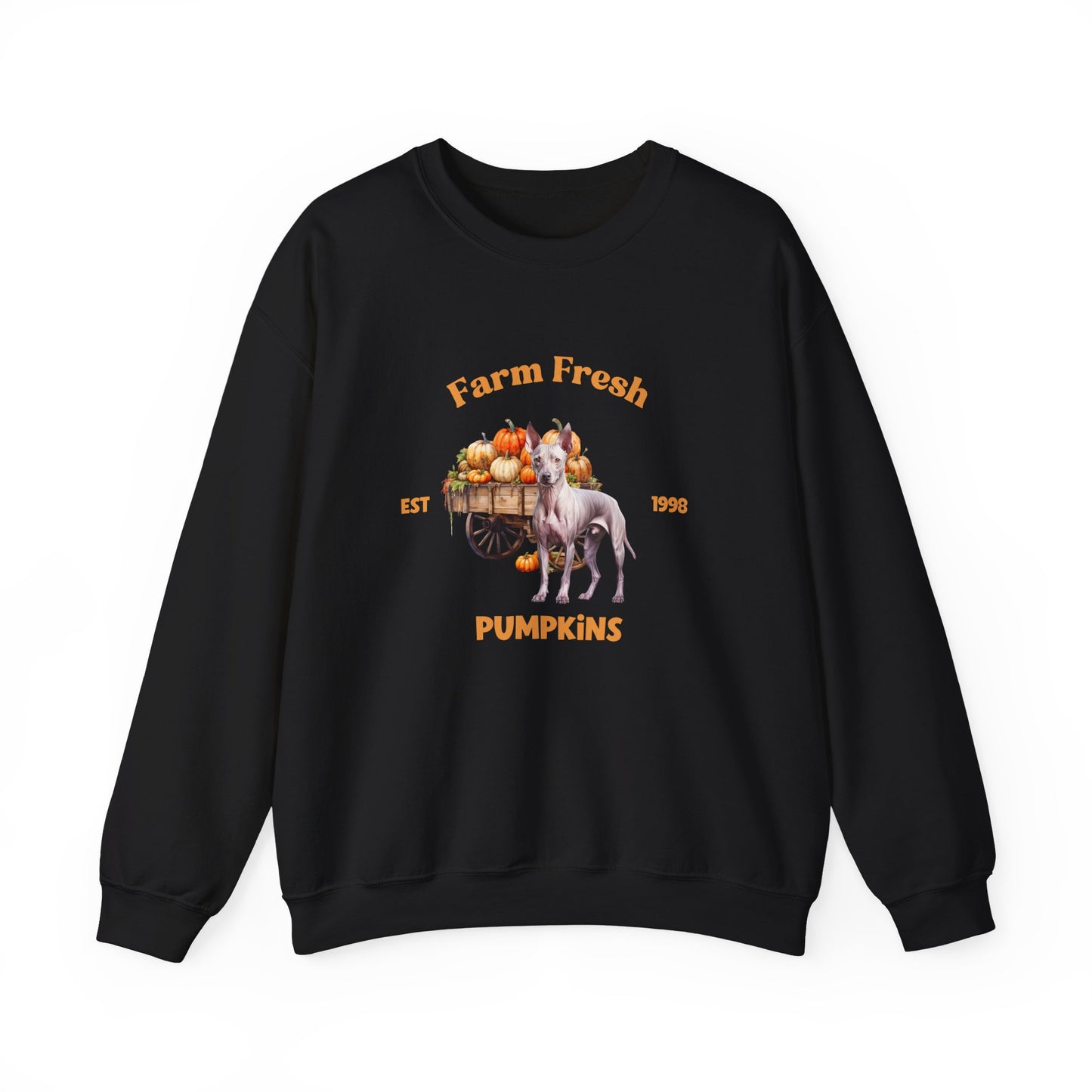American Hairless Terrier Dog Fall Unisex Heavy Blend Crewneck Sweatshirt