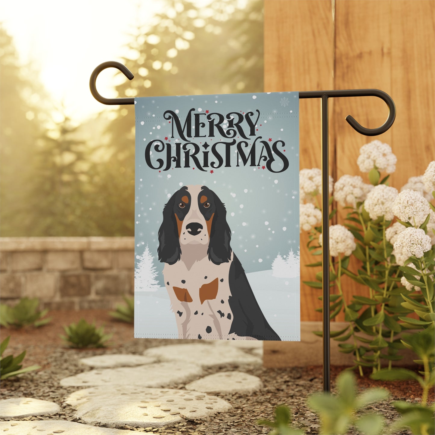 Russian Spaniel Dog Garden Flag