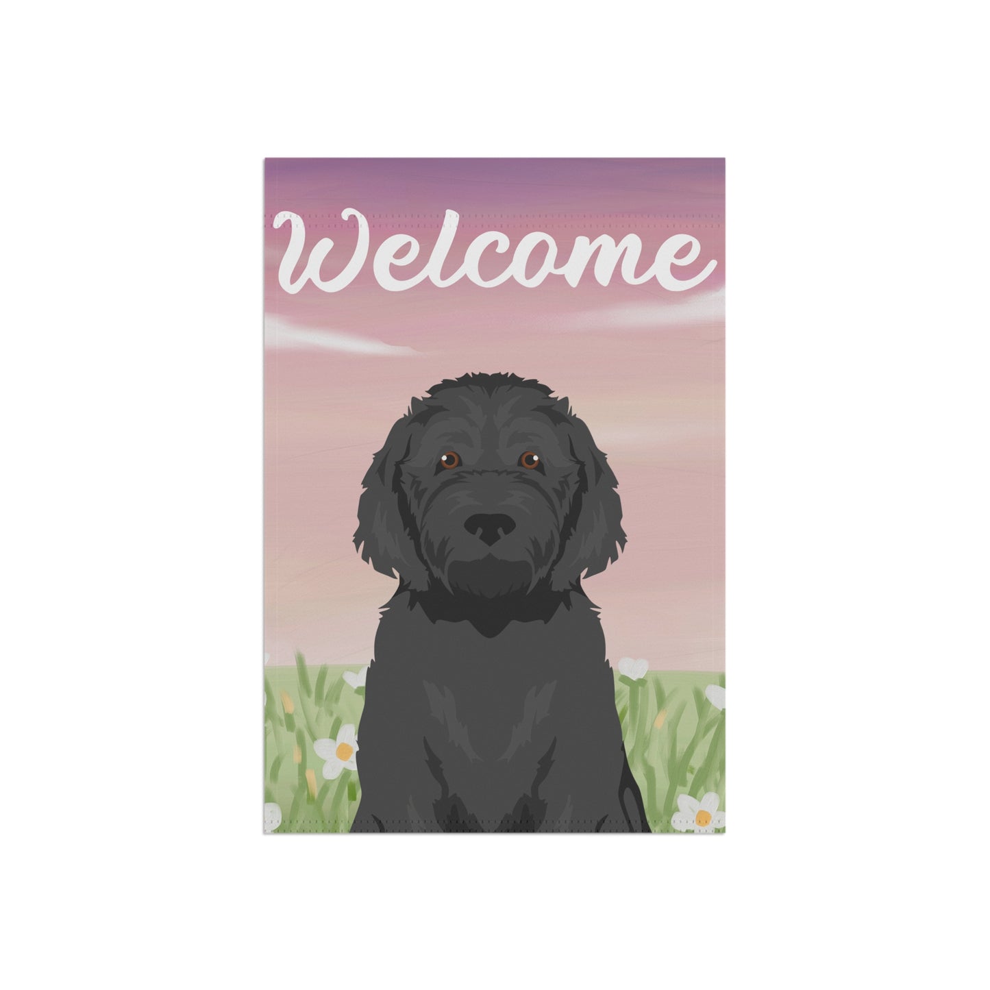 Doodle Dog Welcome Garden Flag
